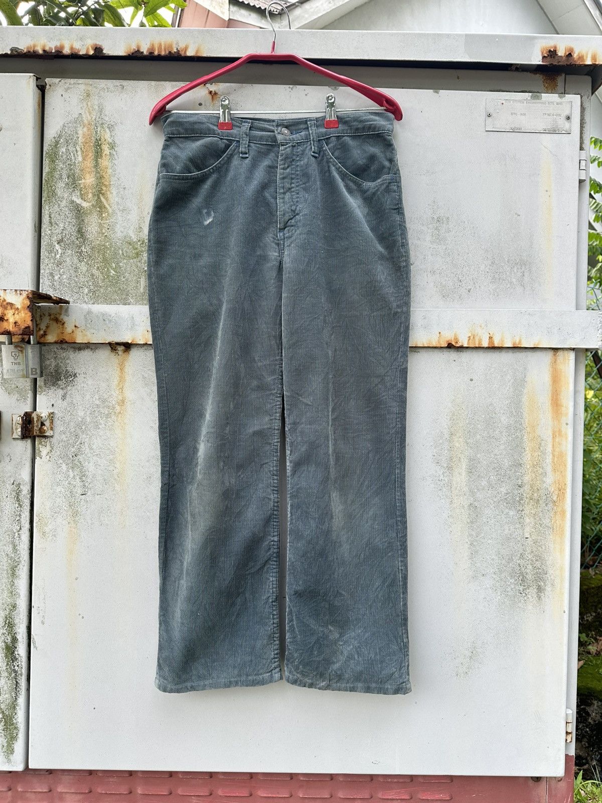 Levi's 👹THRASHED Faded Levis Corduroy Baggy Jeans Size US 27 - 2 Thumbnail