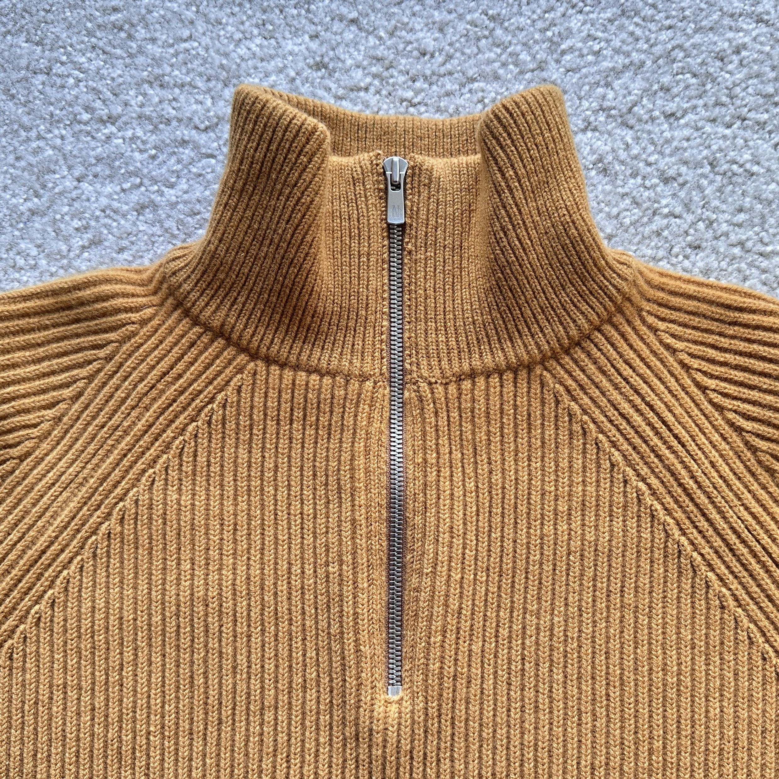 Batoner Batoner Solid Wool Knit Sweater Gold 1/4 Zip Size US M / EU 48-50 / 2 - 4 Thumbnail