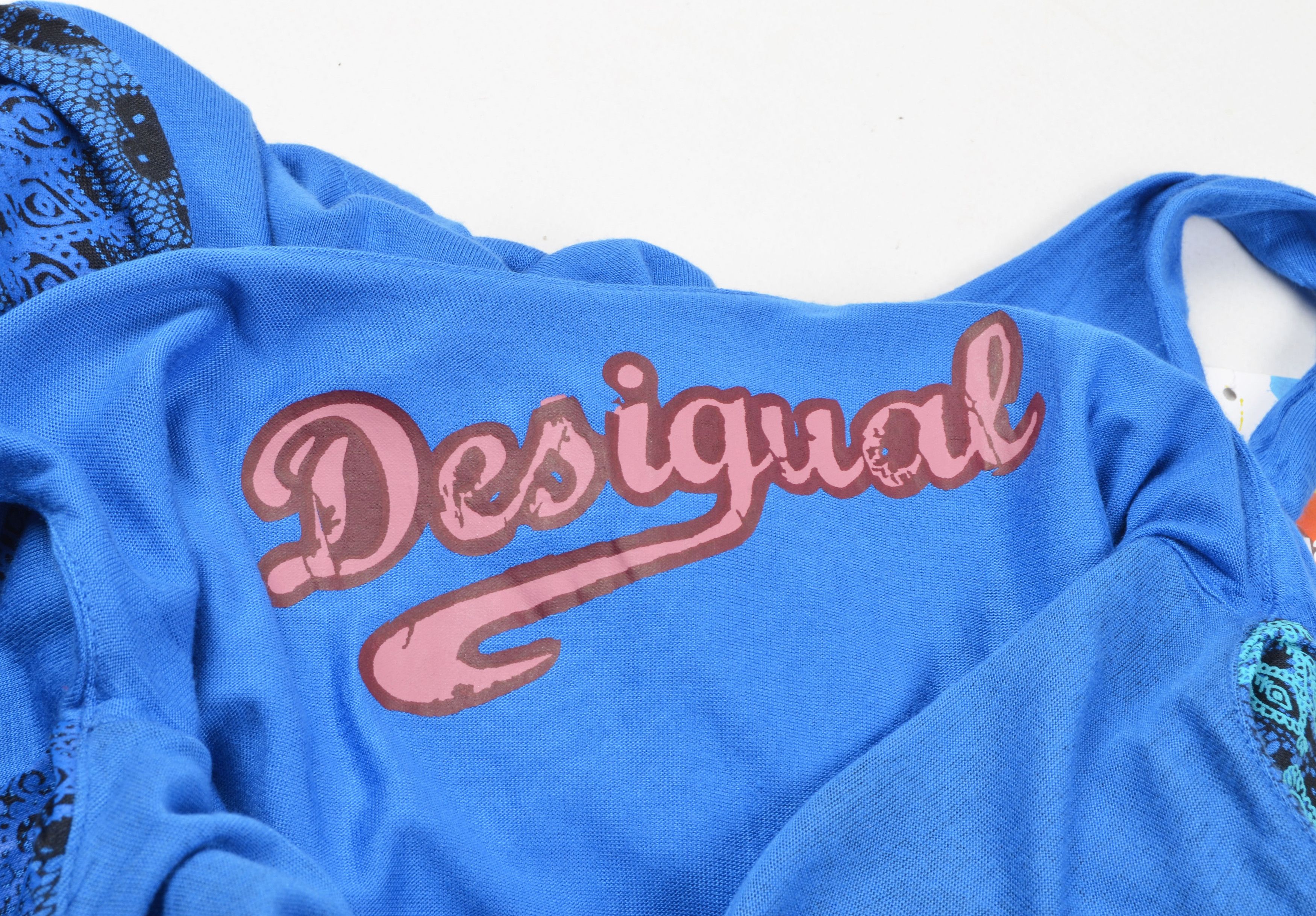 Desigual Desigual Y2K Psychedelic Blue Sleeveless Asymmetrical Dress Size S / US 4 / IT 40 - 9 Thumbnail