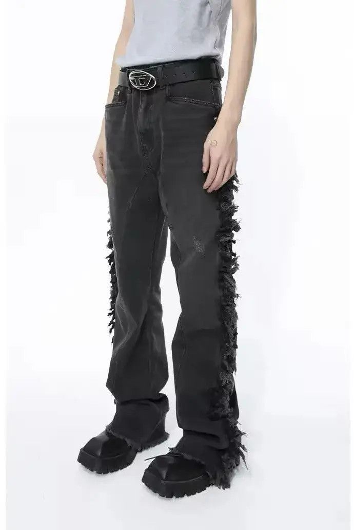 Japanese Brand Design Streetwear Splicing Distressed Jeans Pants Size US 30 / EU 46 - 3 Thumbnail