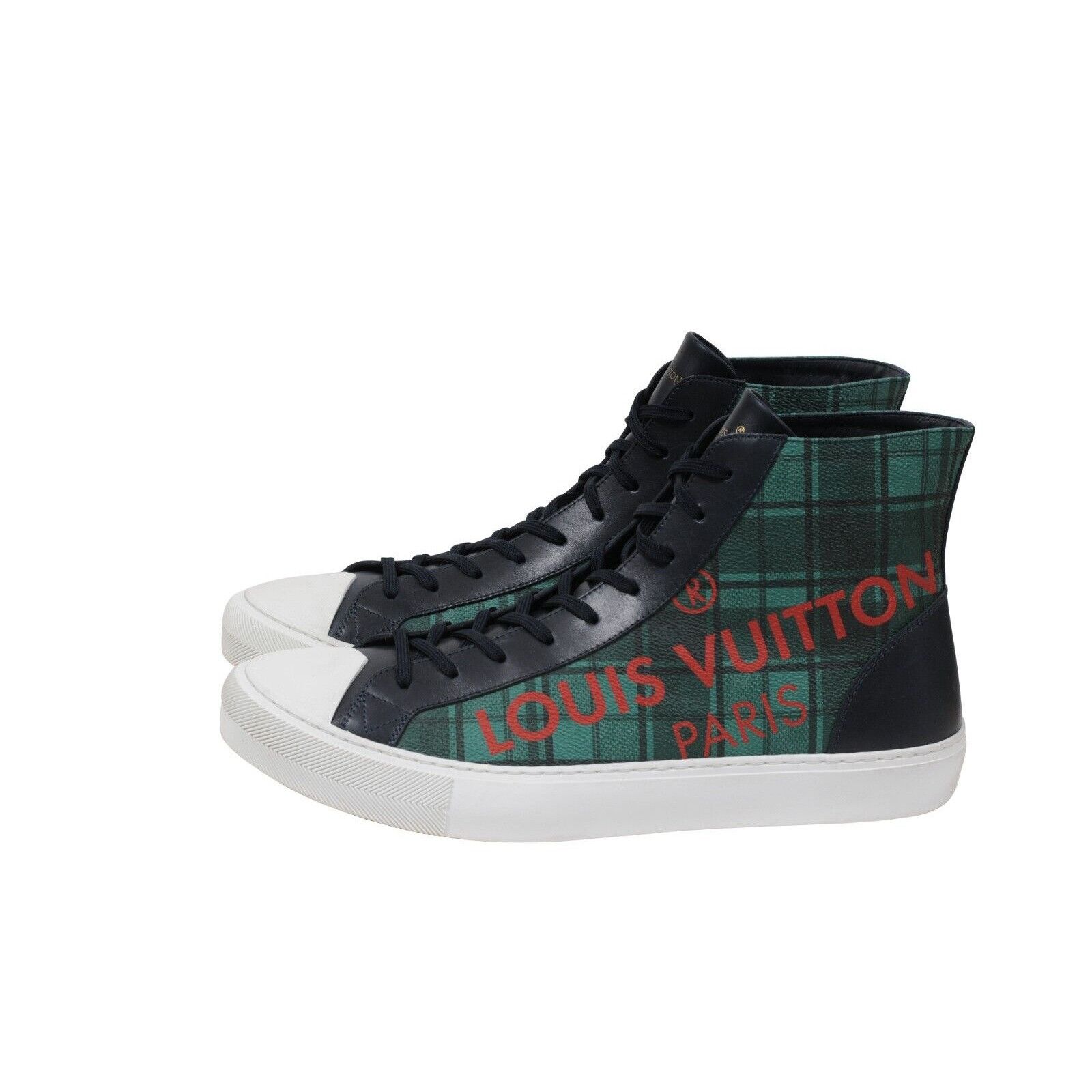 Louis Vuitton Tattoo Sneakers Green Plaid Size US 10.5 / EU 43-44 - 4 Thumbnail