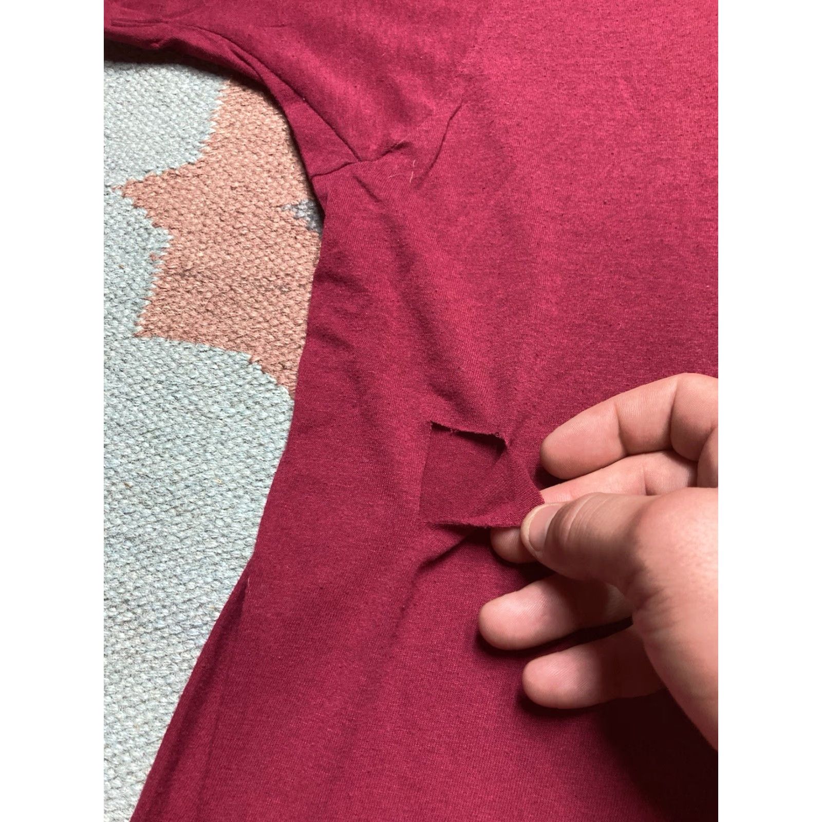 Fruit Of The Loom VINTAGE Fruit of the Loom T-Shirt Pocket 80s Red 3XL Mens Shirts Size US XXL / EU 58 / 5 - 3 Thumbnail