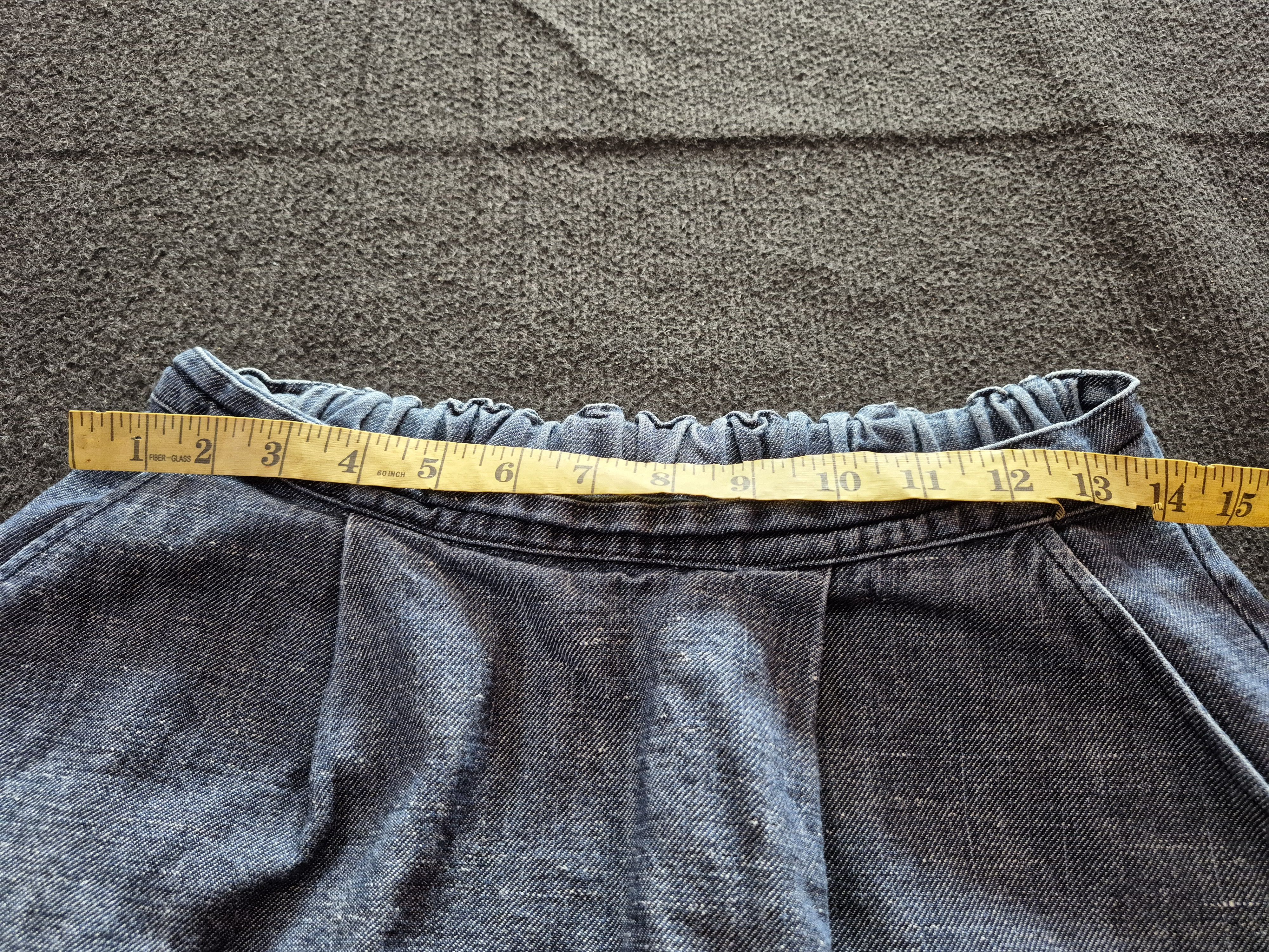 Japanese Brand 🔥 Japanese Brand Designer Long Crotch Denim Linen Pants Size US 28 / EU 44 - 9 Thumbnail