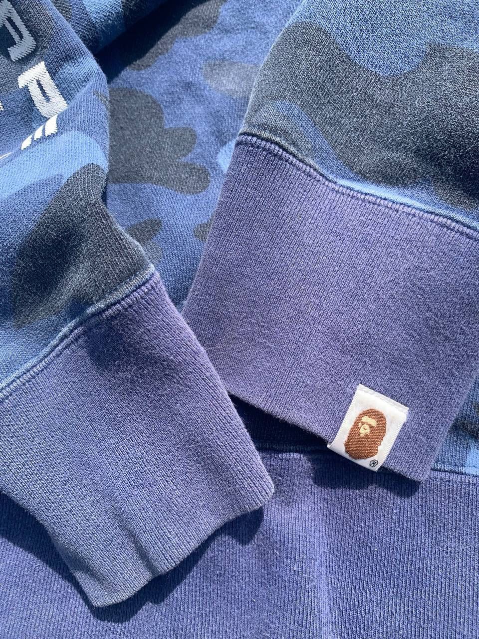 Bape Bape Blue Camo Spell Out Logo Sweatshirt Size US S / EU 44-46 / 1 - 4 Thumbnail