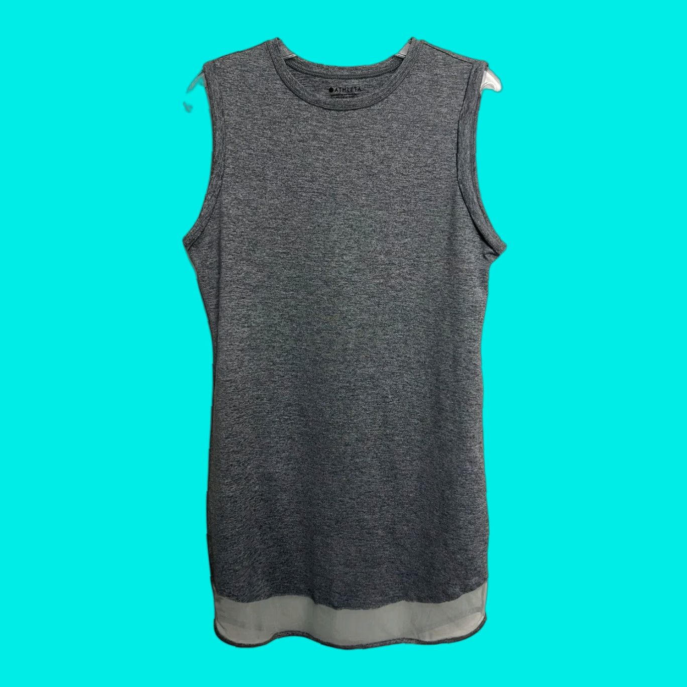 Athleta Athleta Foothill Split Back Sleeveless Top Womens XXS Gray Tank Pullover Crew Neck Activewear 2XS Back Split Size XXS / US 00 / IT 34 - 1 Thumbnail
