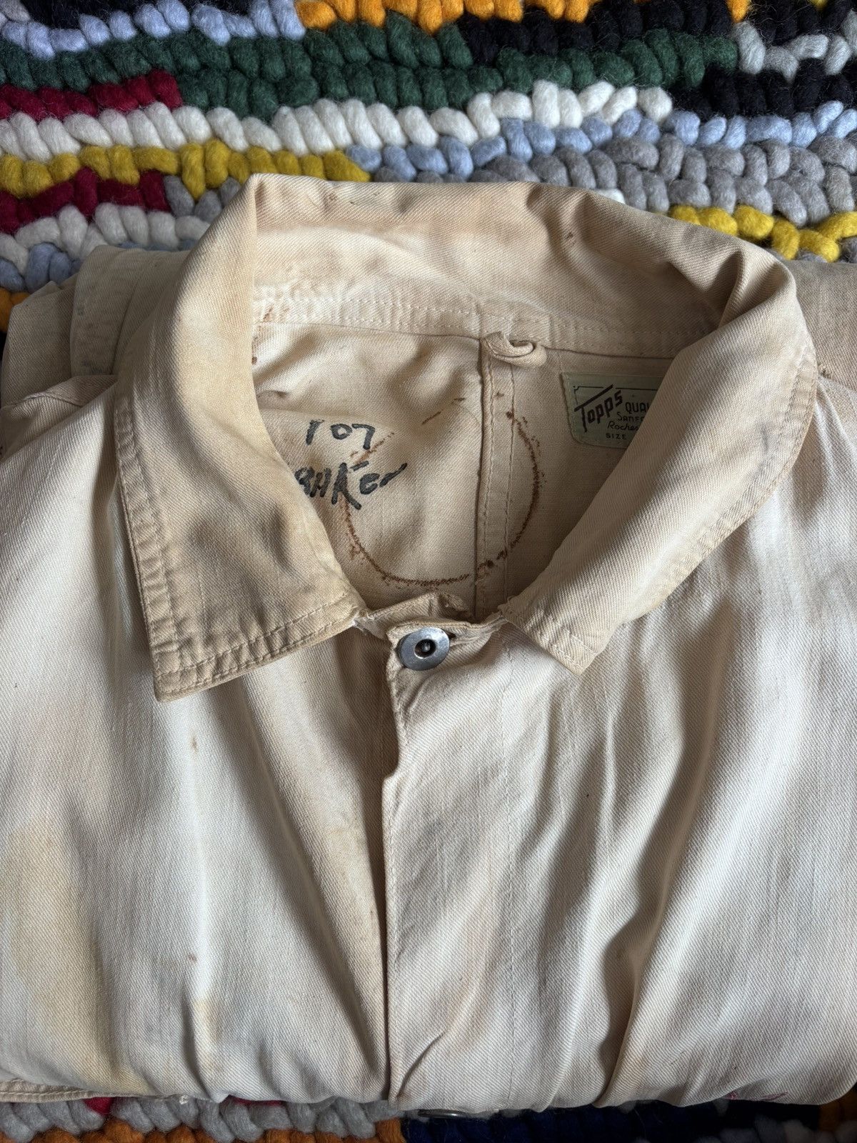 Vintage 1950s Topps Car Mechanic Coat Rare Size US L / EU 52-54 / 3 - 6 Thumbnail