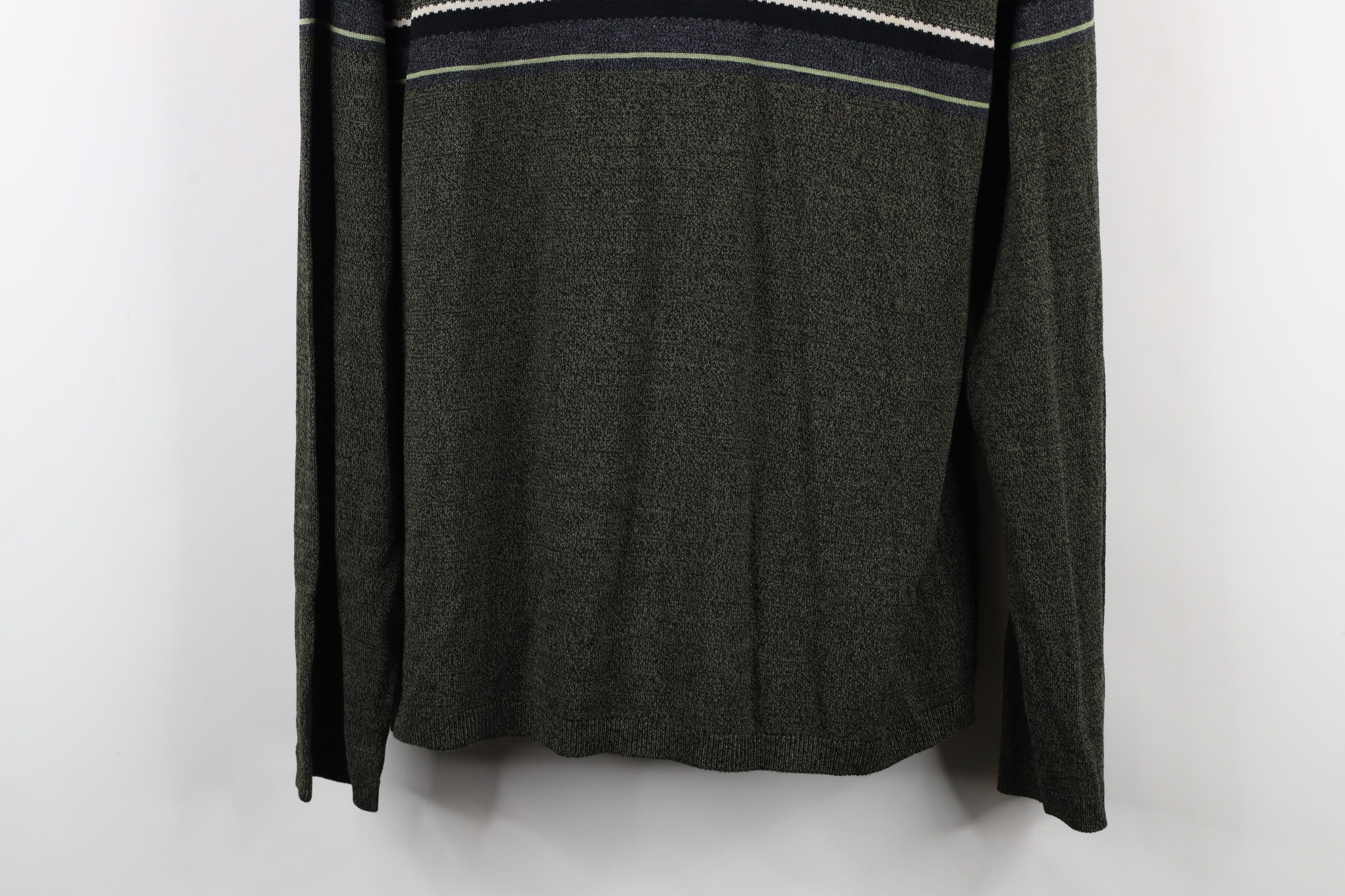 Vintage Deadstock Vintage 90s Streetwear Striped Knit Half Zip Polo Size US M / EU 48-50 / 2 - 3 Thumbnail