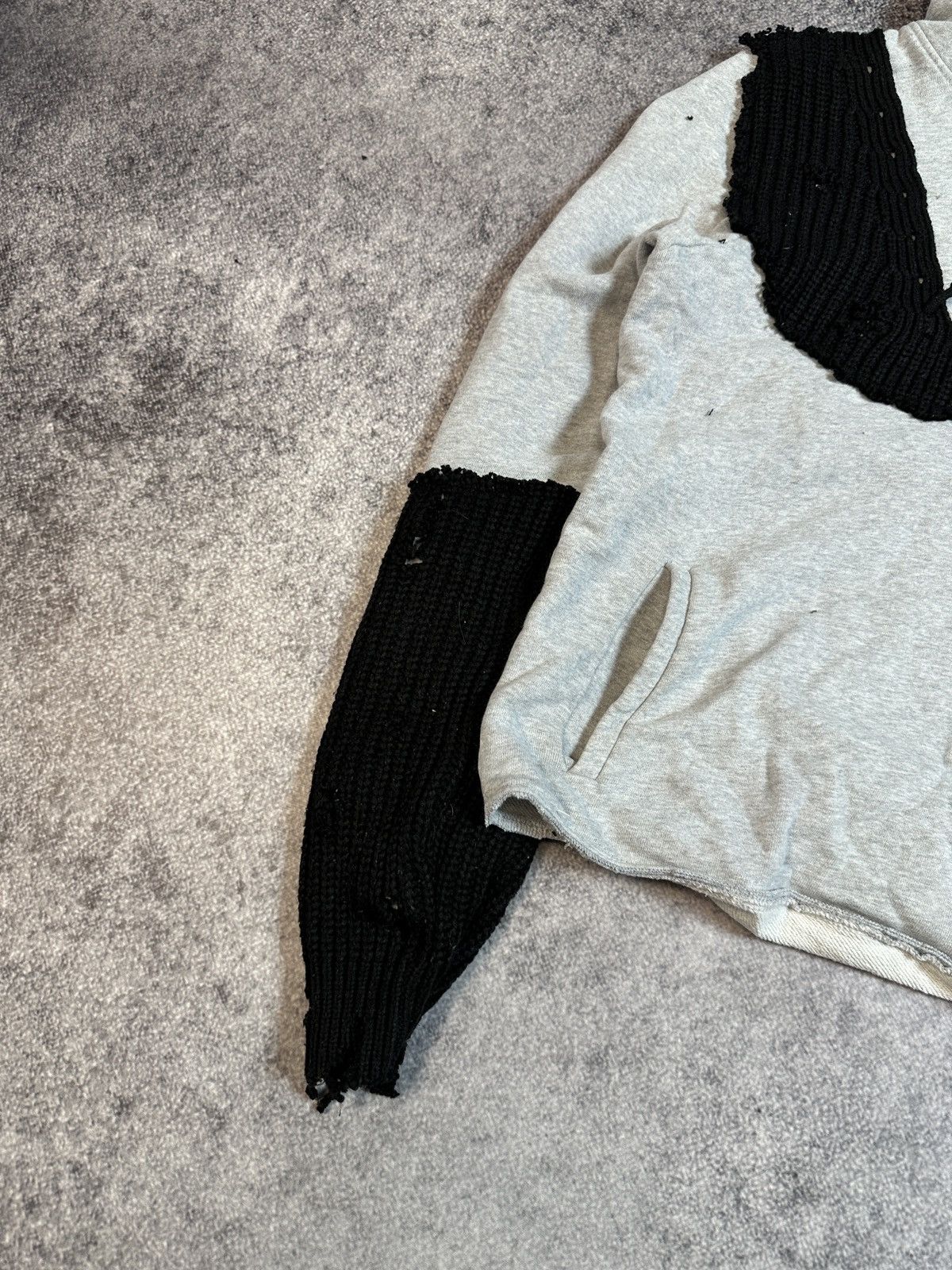 Allsaints Y2K Custom Hoodie Knit+Shirt Avant Garde Style Rare USA XS Size US XS / EU 42 / 0 - 2 Thumbnail