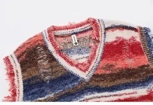 Aran Isles Knitwear Sleeveless Knitted Jumper Sweater Ripped Streetwear Pullover Size US XL / EU 56 / 4 - 4 Thumbnail