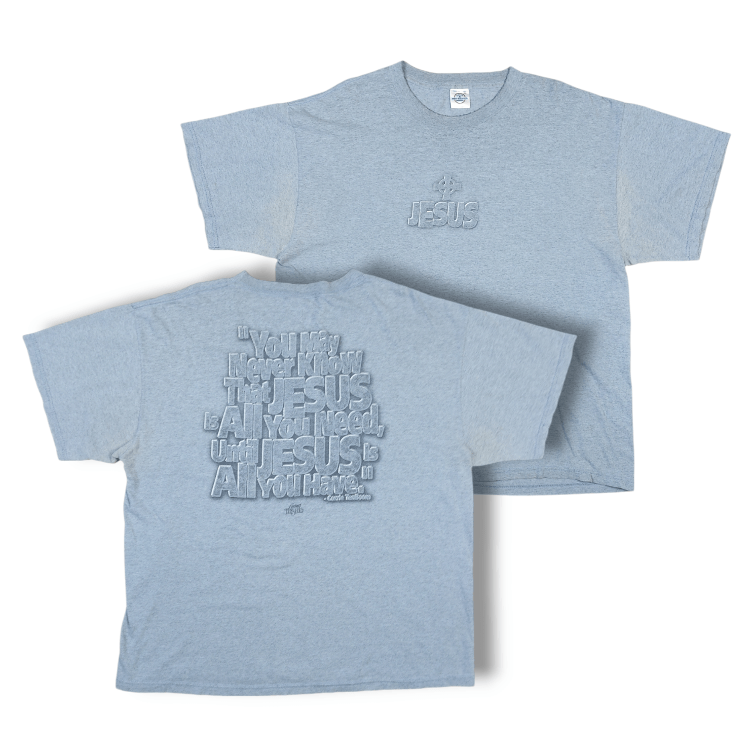 True Religion × Vintage Vintage 2001 Living Epistles Jesus Corrie TenBoom TEE Size US XXL / EU 58 / 5 - 1 Thumbnail