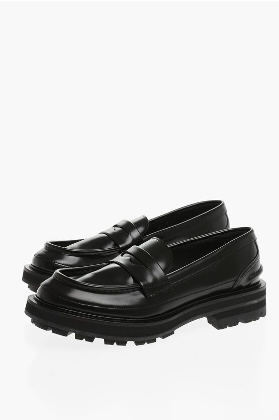Alexander McQueen o1y1024 Loafers in Black Size US 12 / EU 45 - 1 Thumbnail