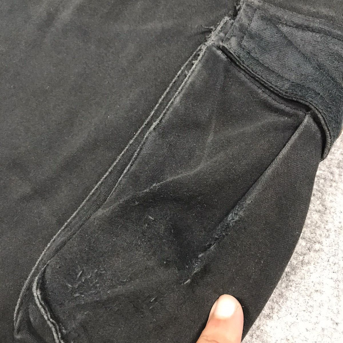 Japanese Brand 🔥SEMANTICDESIGN CARGO ZIPPER DESIGN BLACK FADED DENIM PANTS Size US 30 / EU 46 - 14 Thumbnail