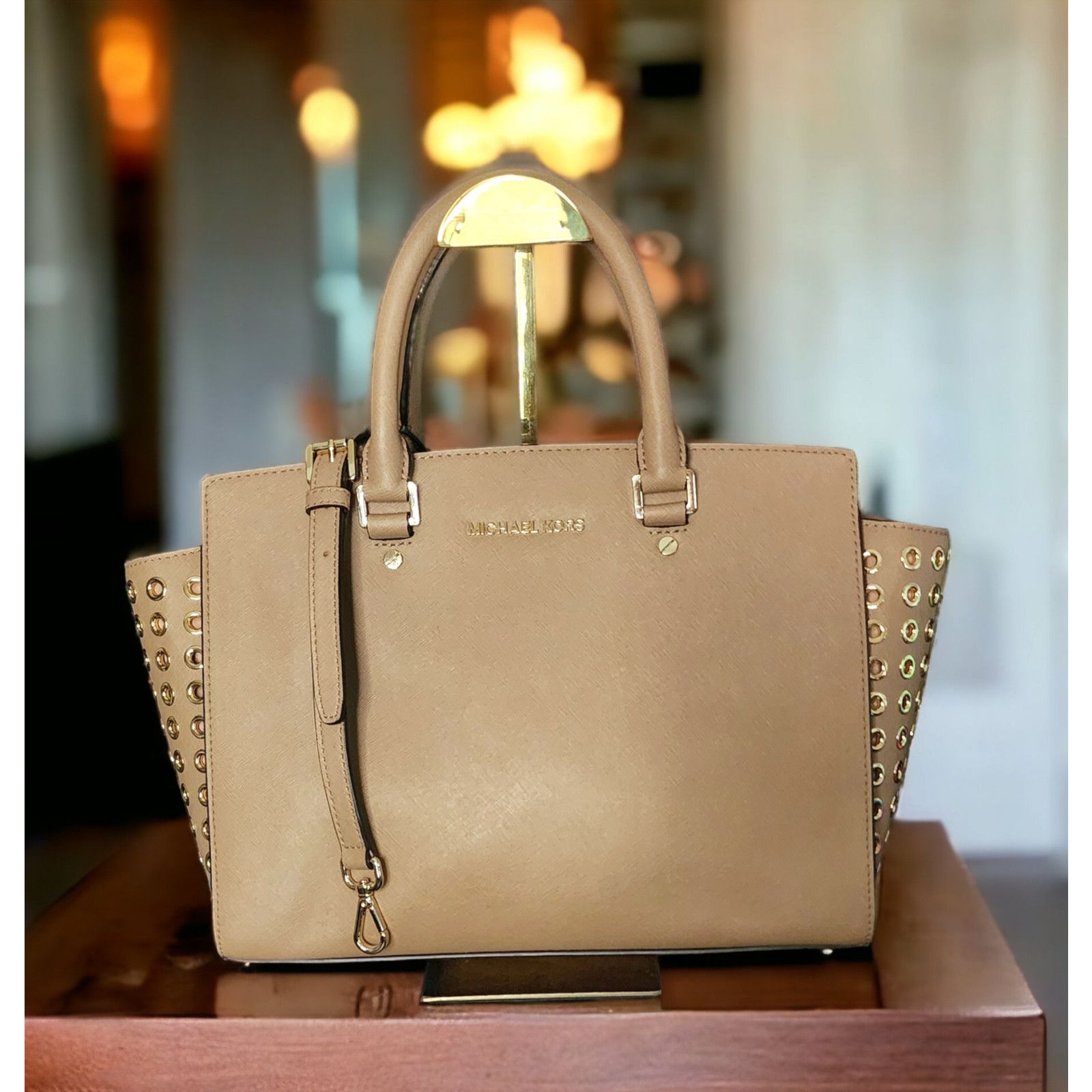Selma saffiano leather satchel store