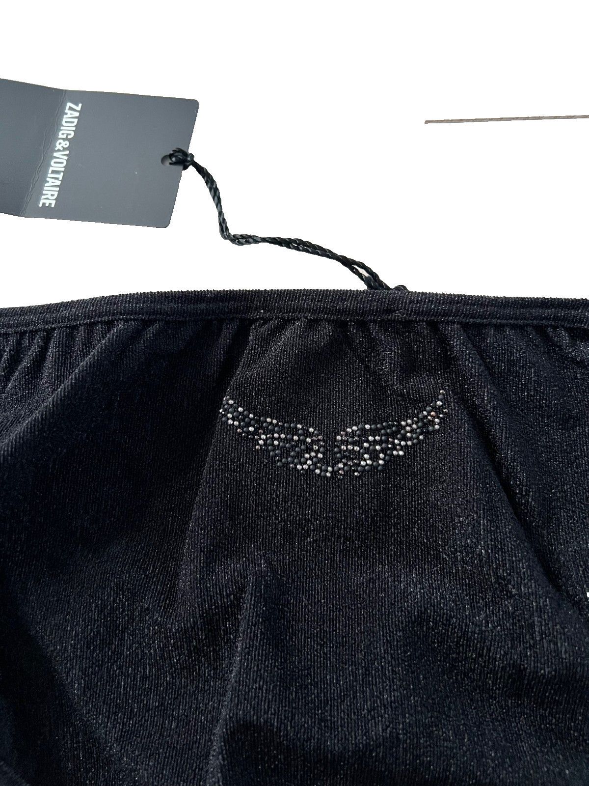 Zadig & Voltaire Zadig & Voltaire Crinkle Swim Bikini Bottom Black ( US 8 ) Size 30" / US 8 / IT 44 - 3 Thumbnail