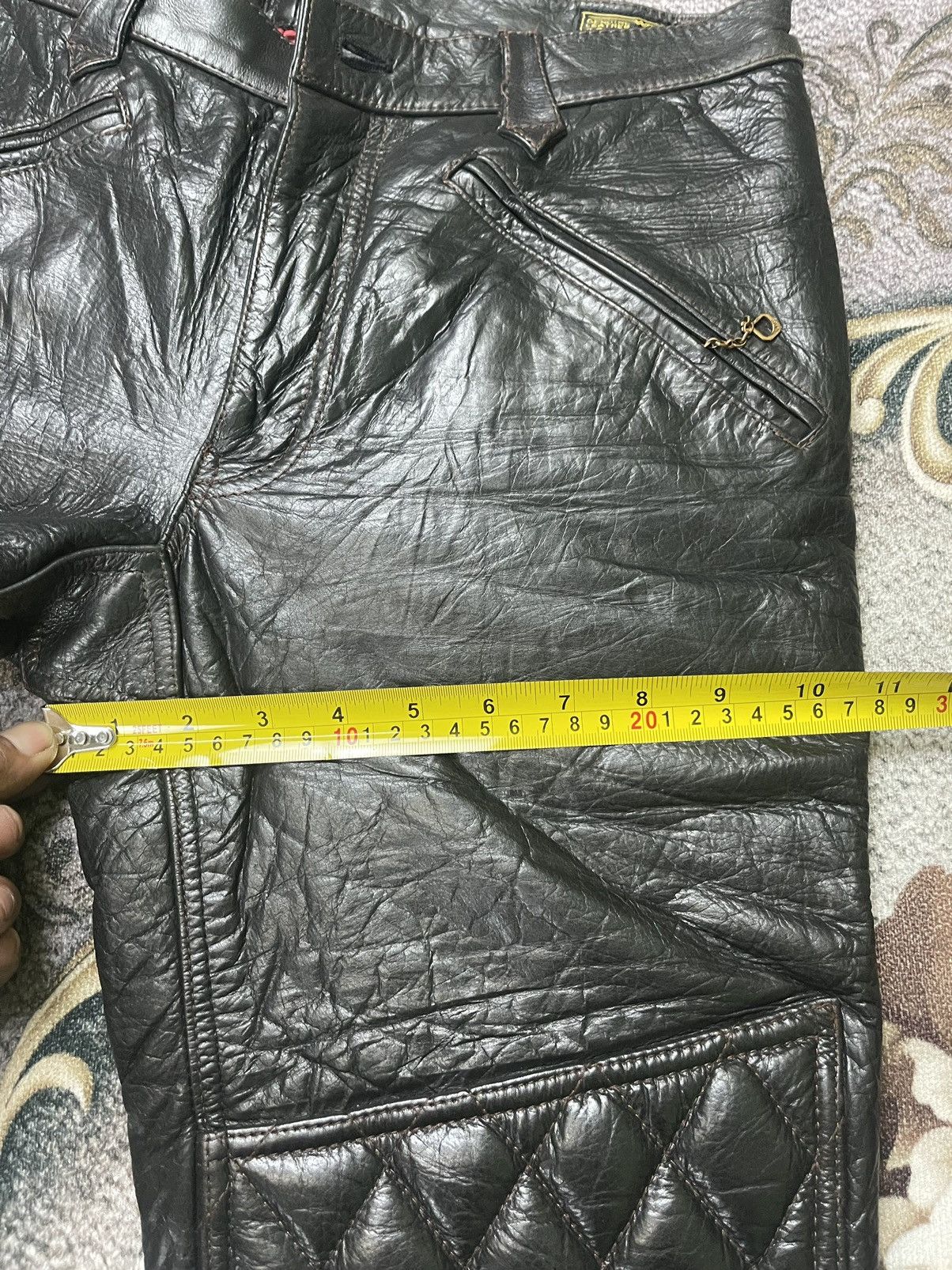 DuPont × WEST RIDE West Ride Dupont Buffalo Leather Racing Motorcycle Size US 31 - 18 Thumbnail