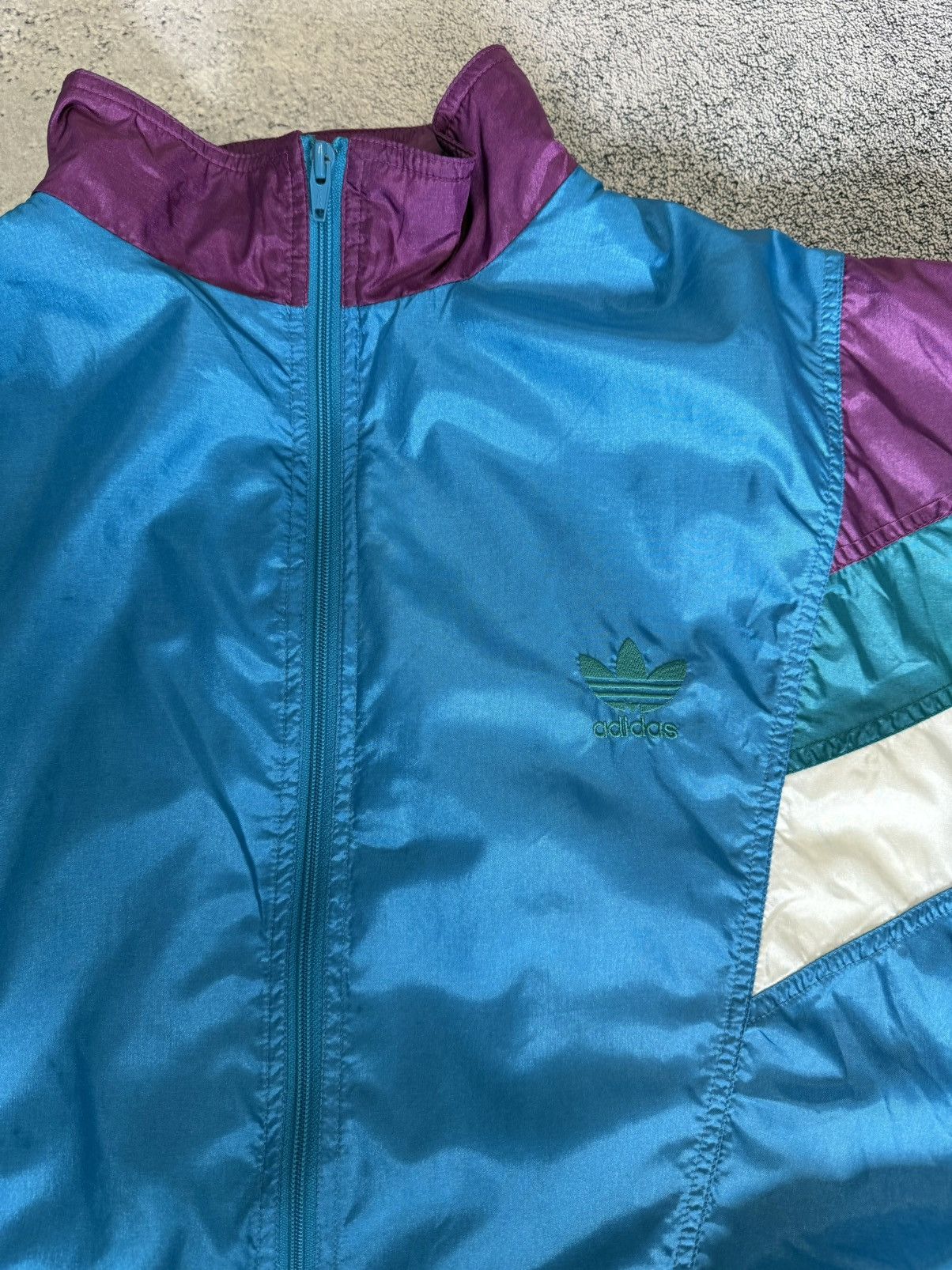 Adidas Vintage Adidas Trefoil Windbreaker Track Jacket 90s Size US XL / EU 56 / 4 - 18 Thumbnail