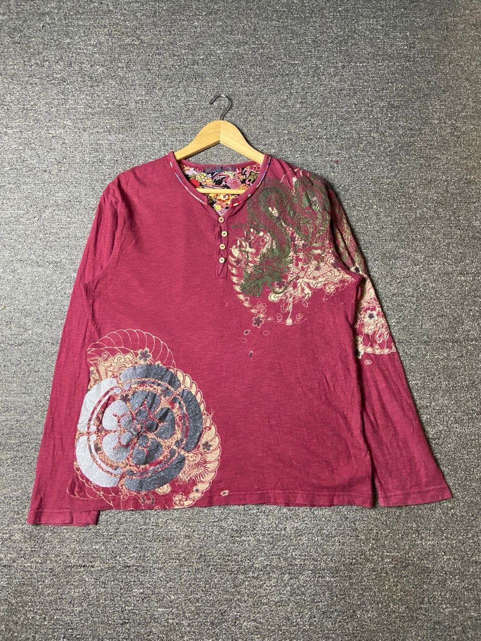 Japanese Brand Japanese Sukajan Full Print Long Sleeve Shirt (179) Size US L / EU 52-54 / 3 - 1 Thumbnail