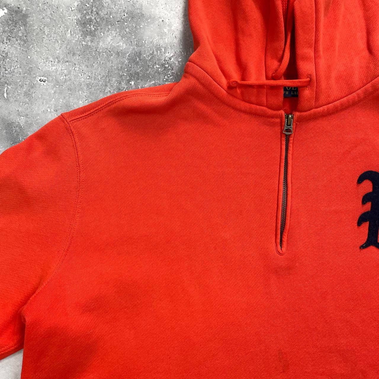 Polo Ralph Lauren Polo Ralph Lauren College Letter Quarter Zip Hoodie Orange Size US XL / EU 56 / 4 - 6 Thumbnail