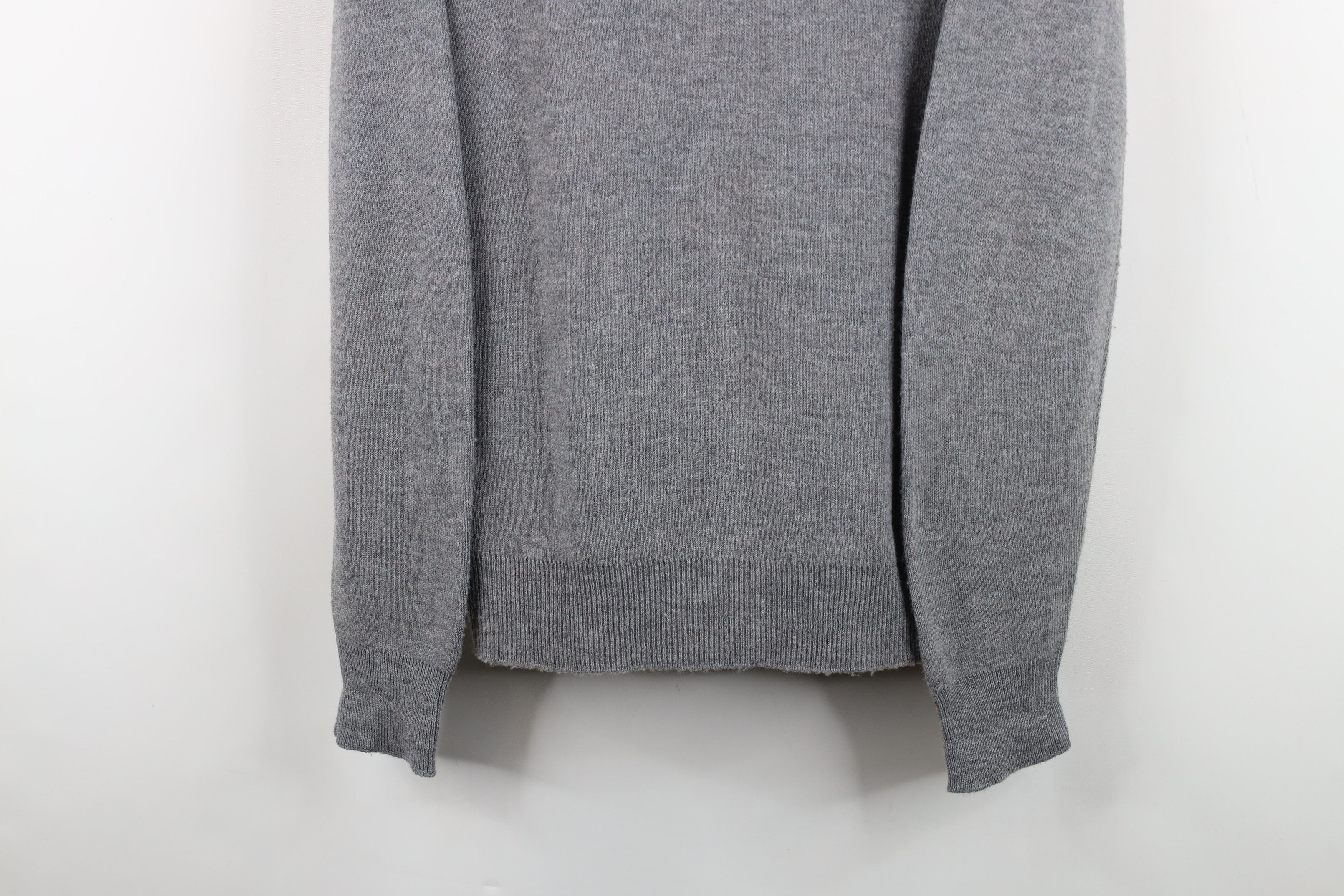 Vintage Vintage 70s Streetwear Knit V-Neck Sweater Heather Gray USA Size US L / EU 52-54 / 3 - 3 Thumbnail