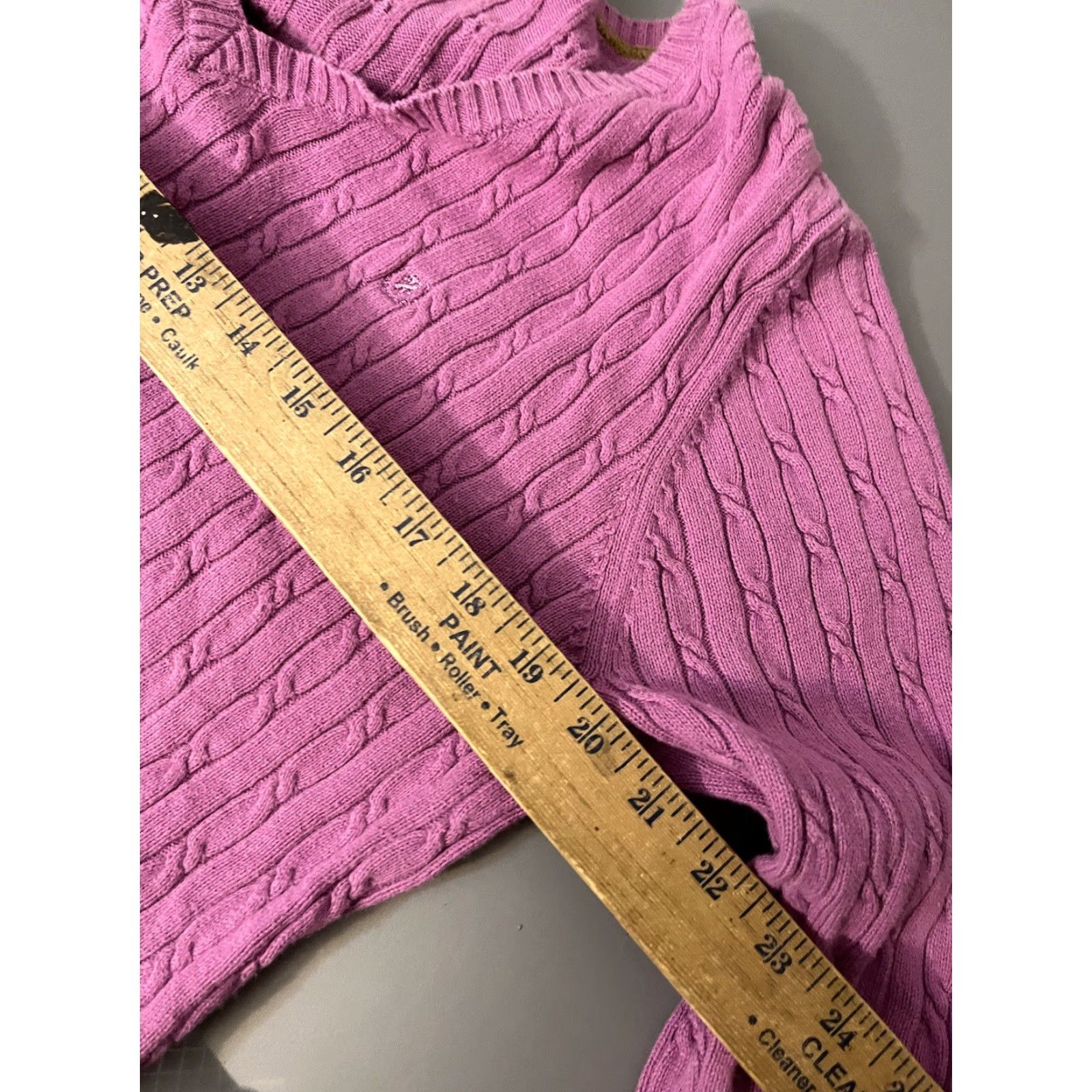Izod Izod Women's Logo Sweater Long Sleeve Cable Knit Purple XL Size XL / US 12-14 / IT 48-50 - 5 Thumbnail
