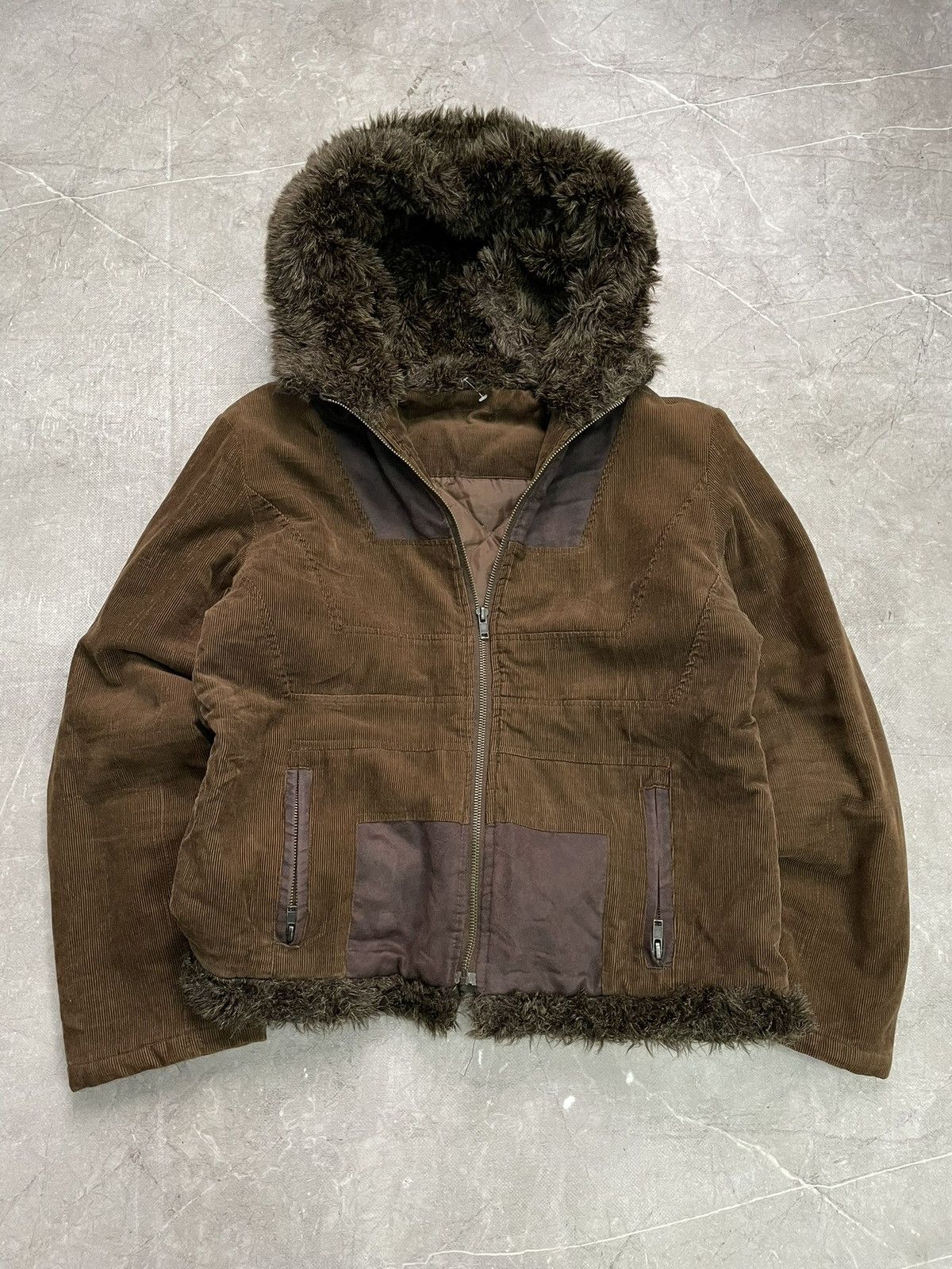 If Six Was Nine If six was nine Corduroy Faux Fur Hooded Jacket Y2K hype Size US M / EU 48-50 / 2 - 1 Thumbnail