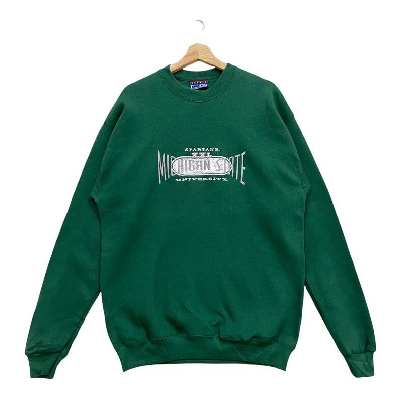 Vintage Vintage Michigan State University Spartan Sweatshirt Size US L / EU 52-54 / 3 - 1 Thumbnail
