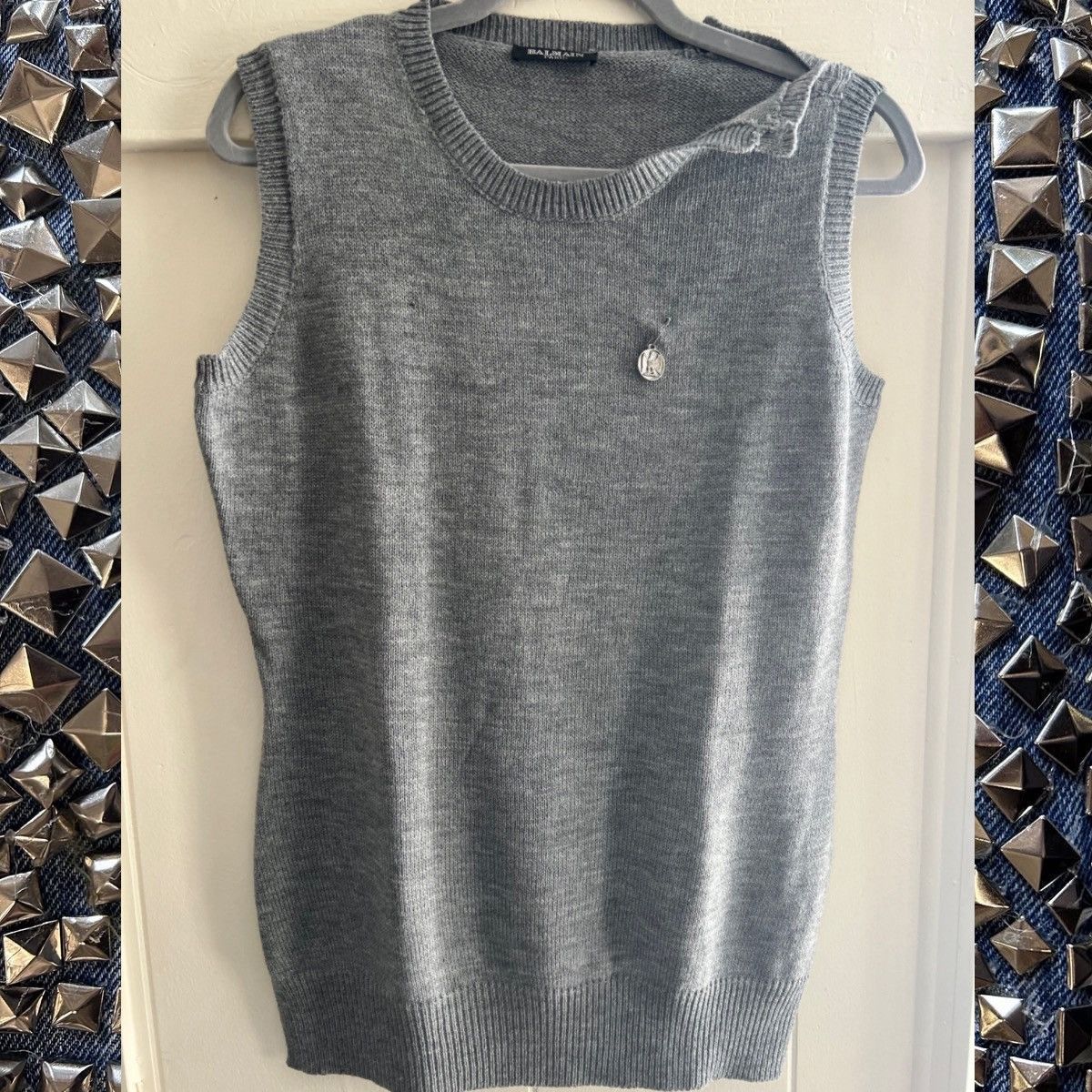 Balmain BALMAIN SS11 EAGLE COIN SWEATER VEST BY CHRISTOPHE DECARNIN Size US M / EU 48-50 / 2 - 2 Thumbnail