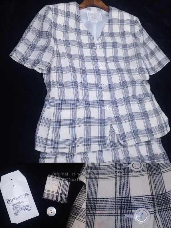 Other Burberry Summer V-Neck Beige Wool Blend Skirt. Size 23" - 4 Thumbnail