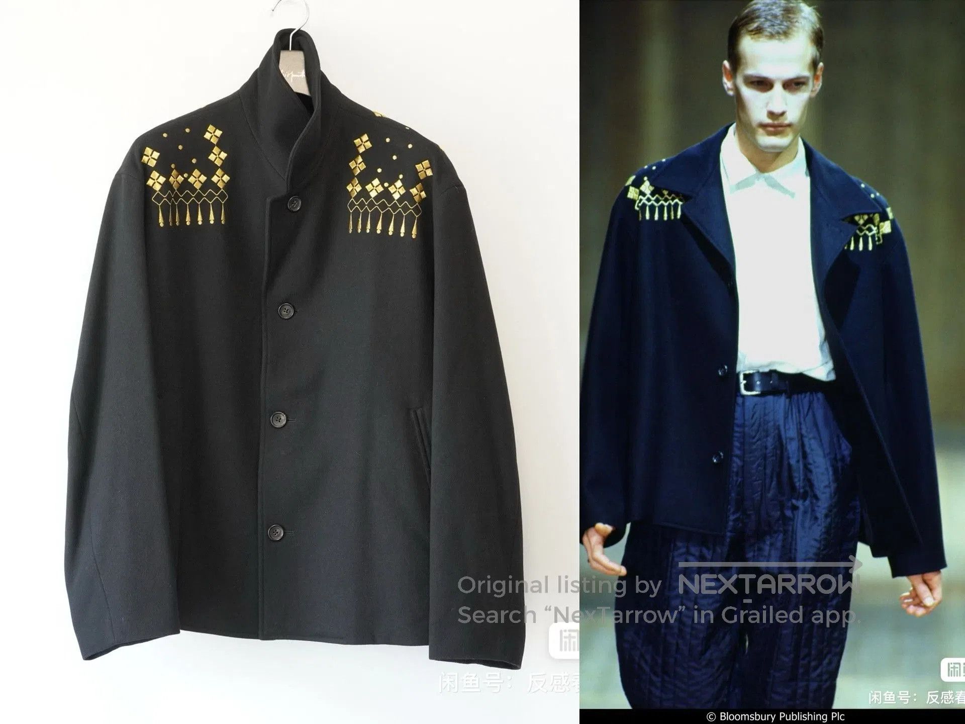 Yohji Yamamoto yohji yamamoto gold embroidered jacket. Size US M / EU 48-50 / 2 - 3 Thumbnail