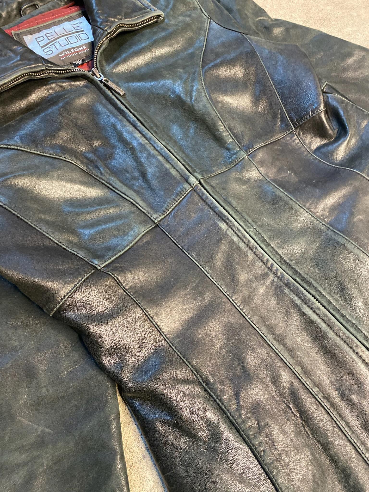 Wilson Pelle Studio Wilson's Leather Jacket Size Medium w lining Size M / US 6-8 / IT 42-44 - 3 Thumbnail