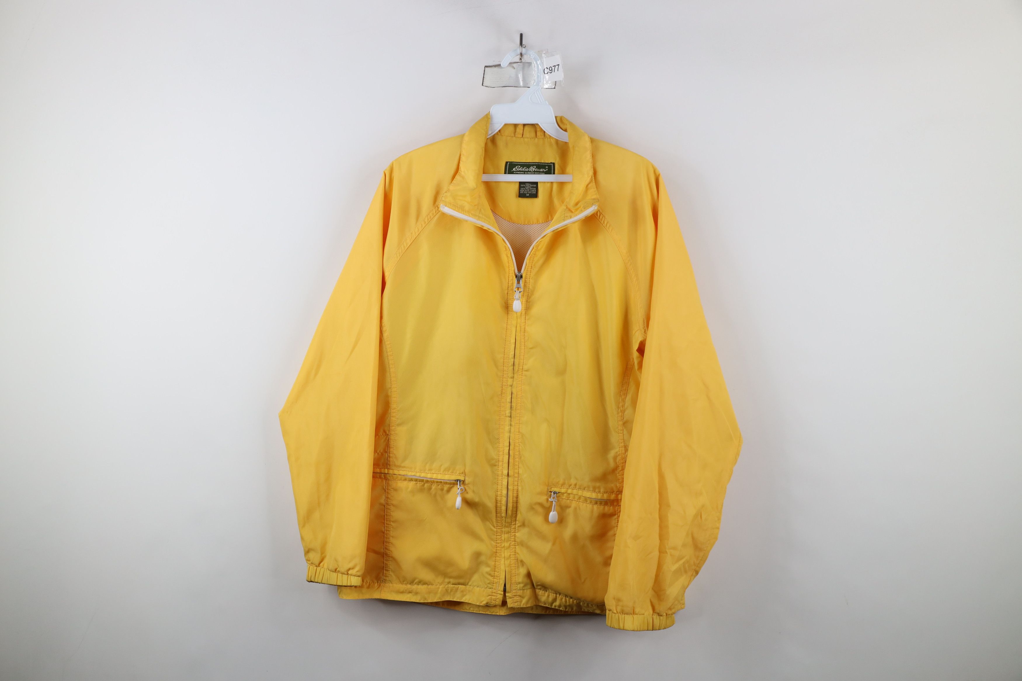 Eddie Bauer × Vintage Vintage Eddie Bauer Full Zip Windbreaker Jacket Yellow Size M / US 6-8 / IT 42-44 - 1 Thumbnail