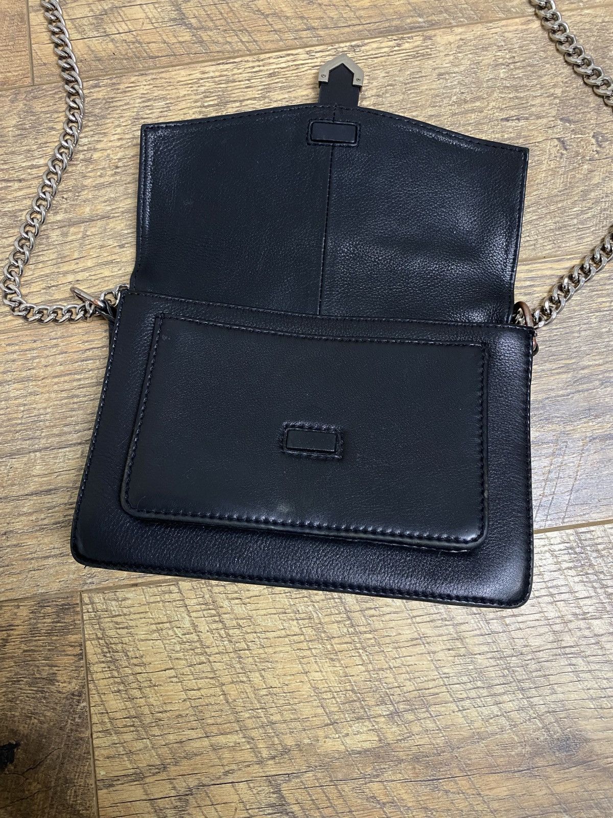 Japanese Brand Markberg Denmark Black Leather Crossbody Bag Silver Buckle Size ONE SIZE - 3 Thumbnail