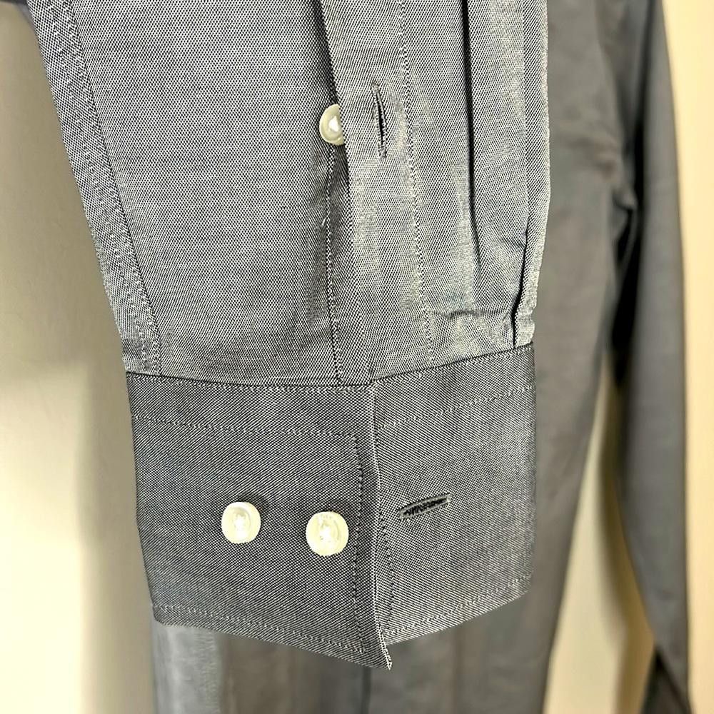 Hugo Boss Slim Fit - BOSS -sz15.5-Silver Grey-100% Ctn Travel Fabric Size 38R - 4 Thumbnail