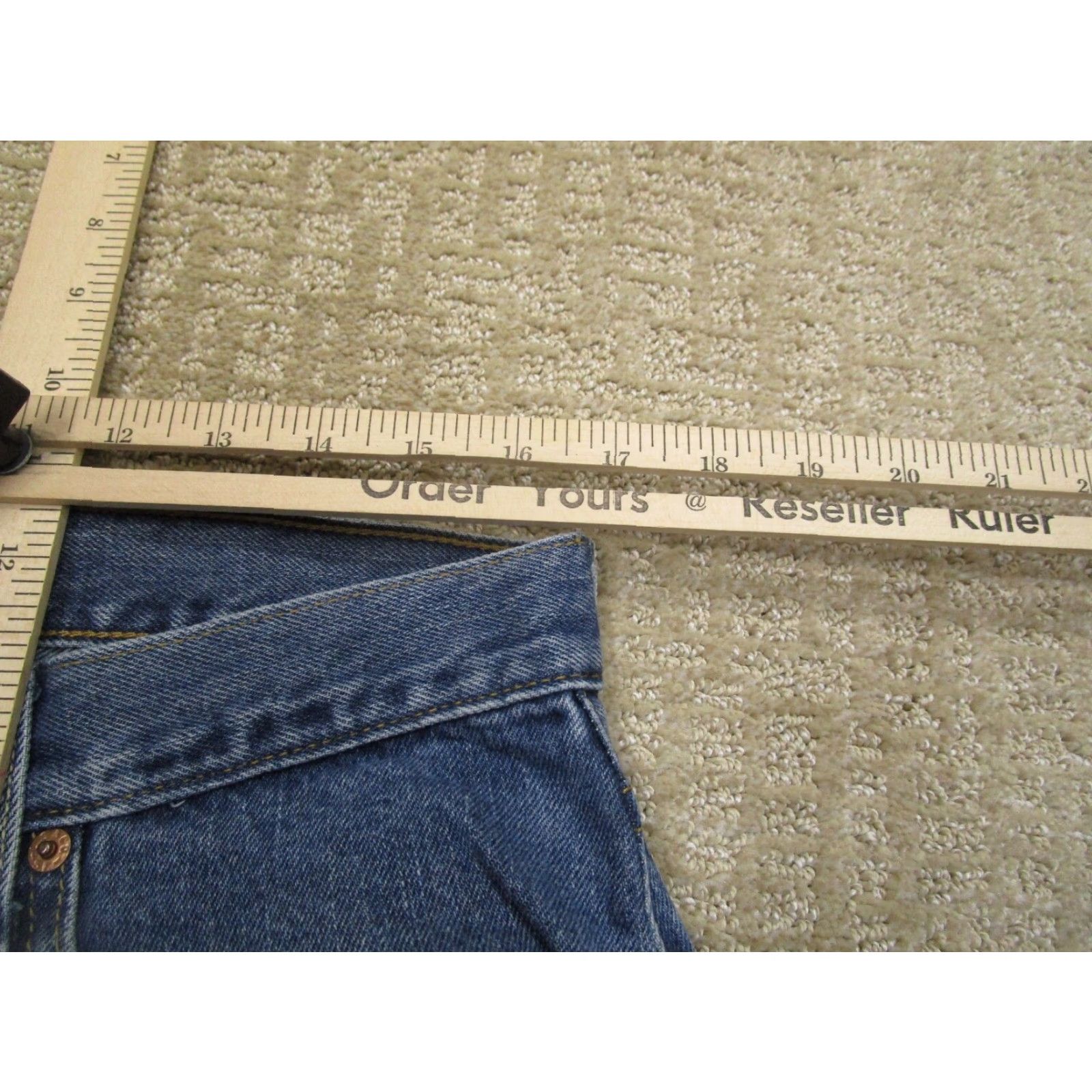 Levi's VINTAGE Levi's 505 Jeans Men 36x30 Blue Regular Fit Denim Pants Dark Wash Leather Logo 90s 00s Mens Size US 36 / EU 52 - 6 Thumbnail