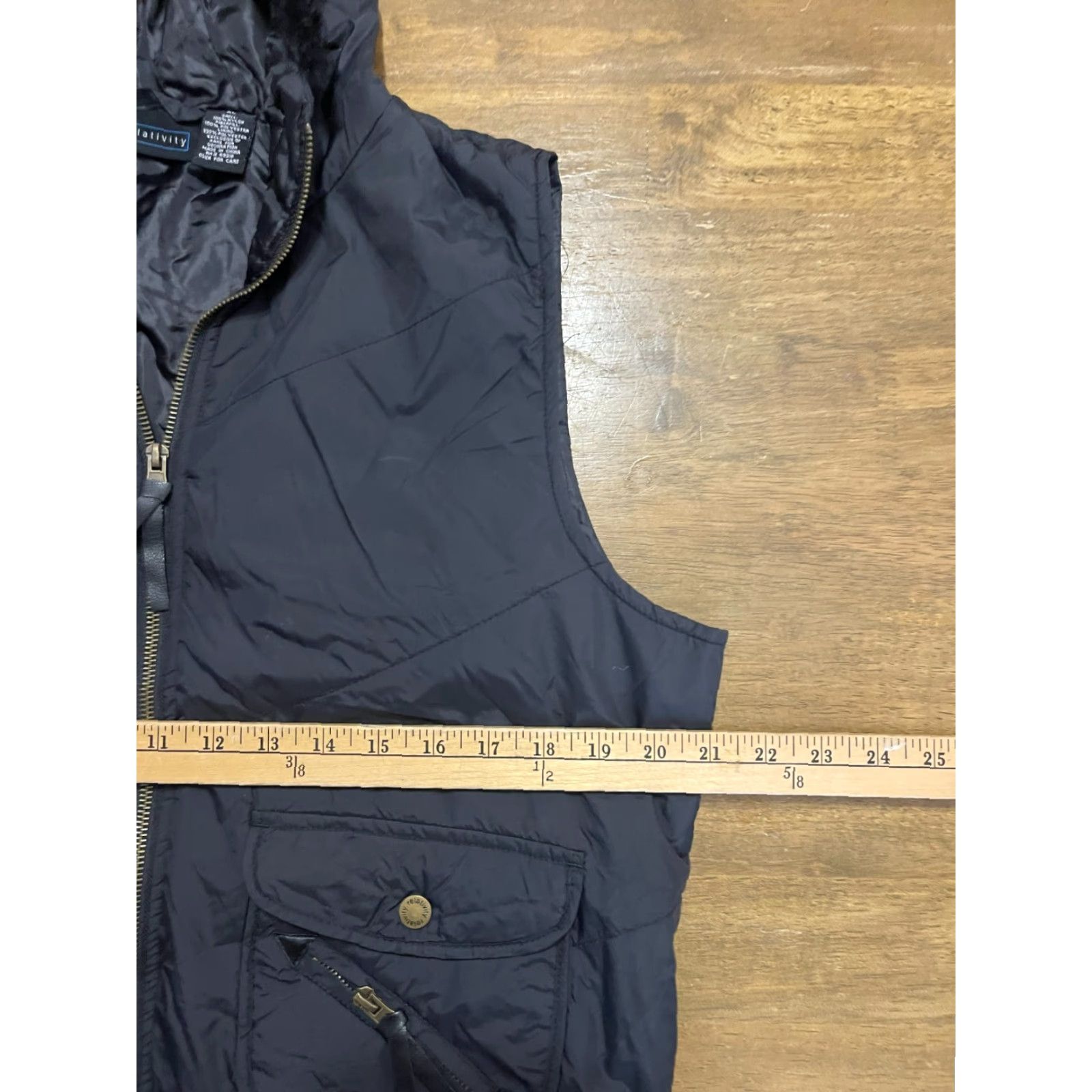 Vintage Relativity Jacket Women's XL Black Full Zip Hoodie Vest Zip Pockets Modern Basic Jacket Mens? Size XL / US 12-14 / IT 48-50 - 4 Thumbnail