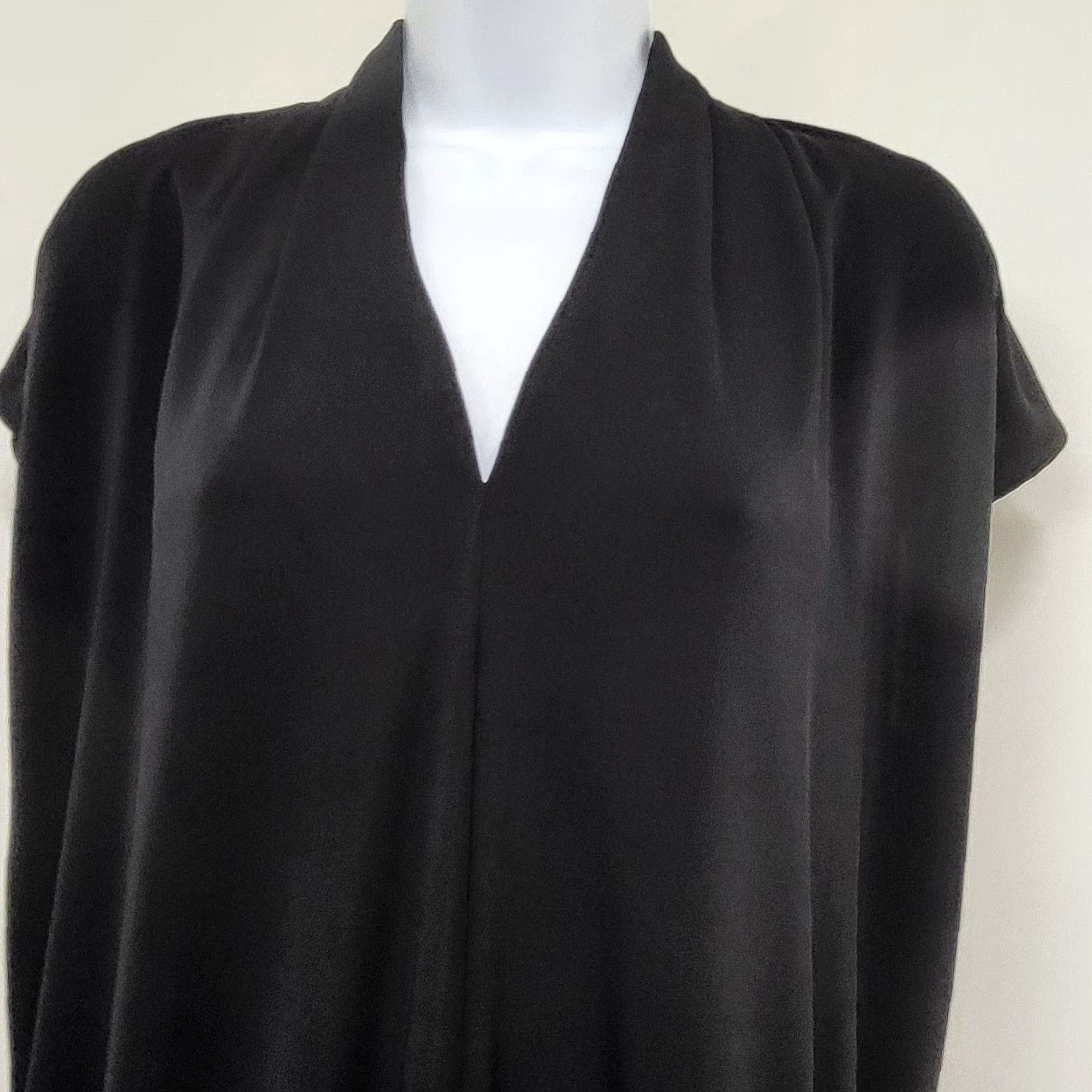 Talbots Talbots Petite Women’s Size Medium P Black Elastic Waist Short Sleeve Office Shirt Size 32" / US 10 / IT 46 - 6 Thumbnail