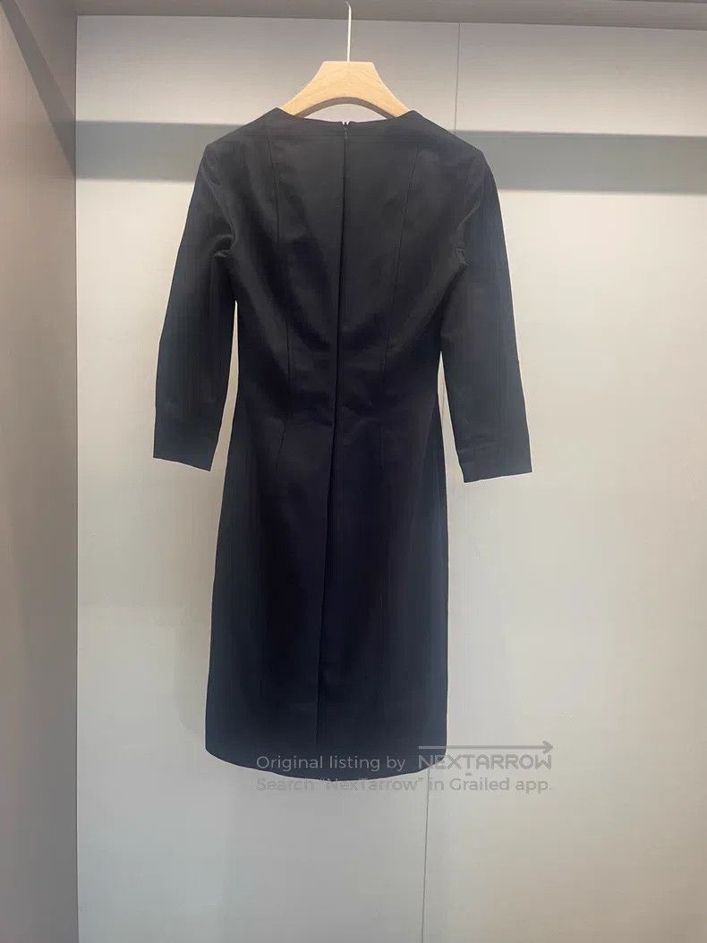 The Row The Row Black Nylon Cotton Dress Size S / US 4 / IT 40 - 2 Thumbnail