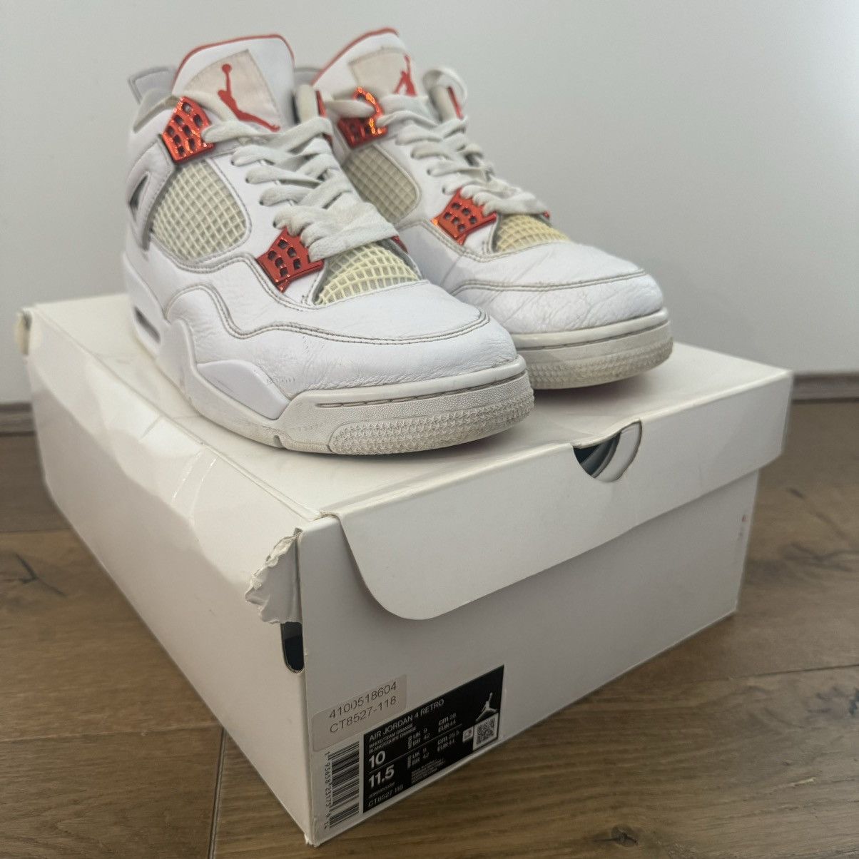 Jordan Brand Jordan 4 Retro Metallic Orange Size US 10 / EU 43 - 3 Thumbnail