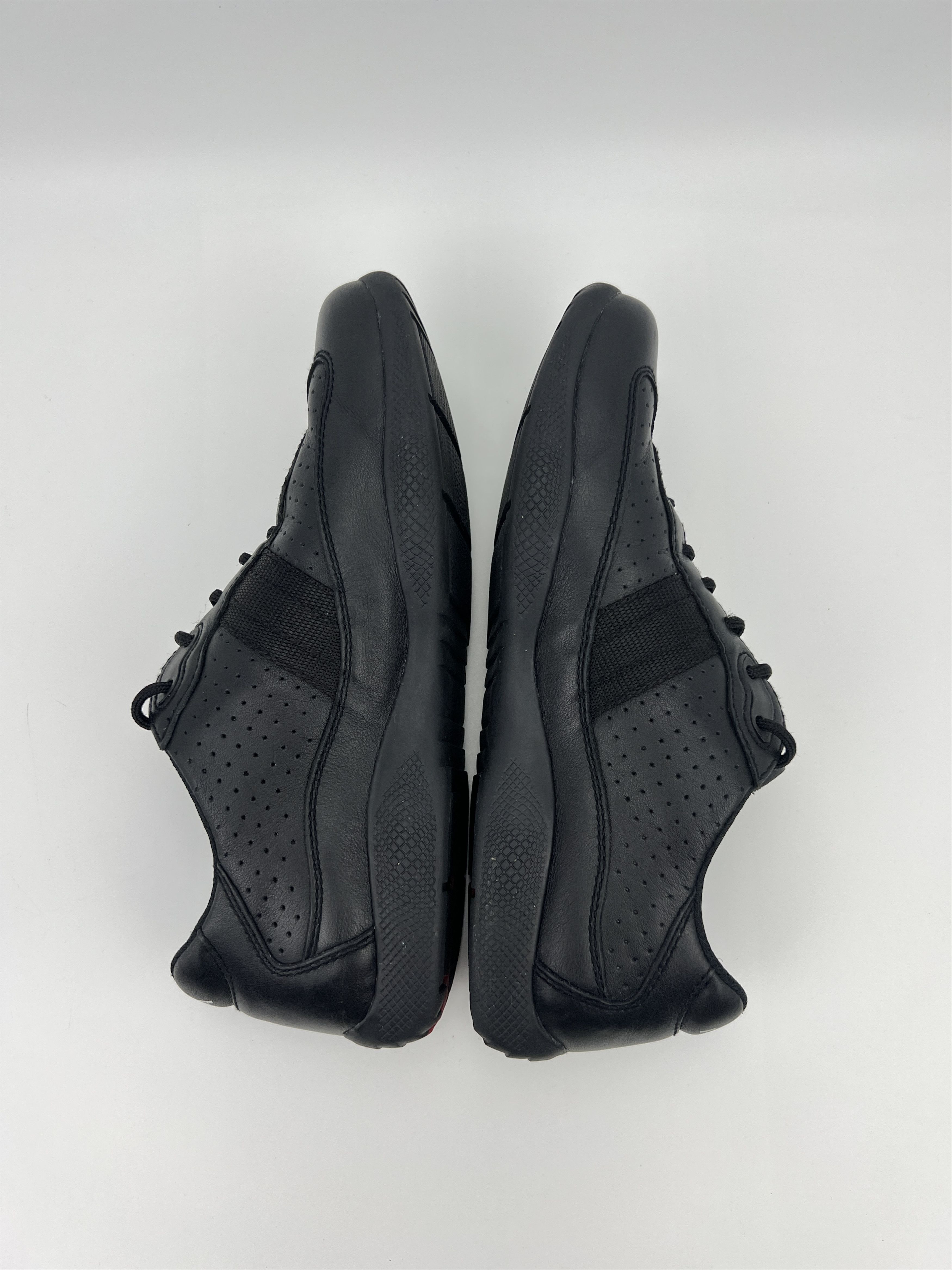 Prada Vintage Prada America's Cup Black Leather Sneakers Women's Size US 8 / IT 38 - 2 Thumbnail