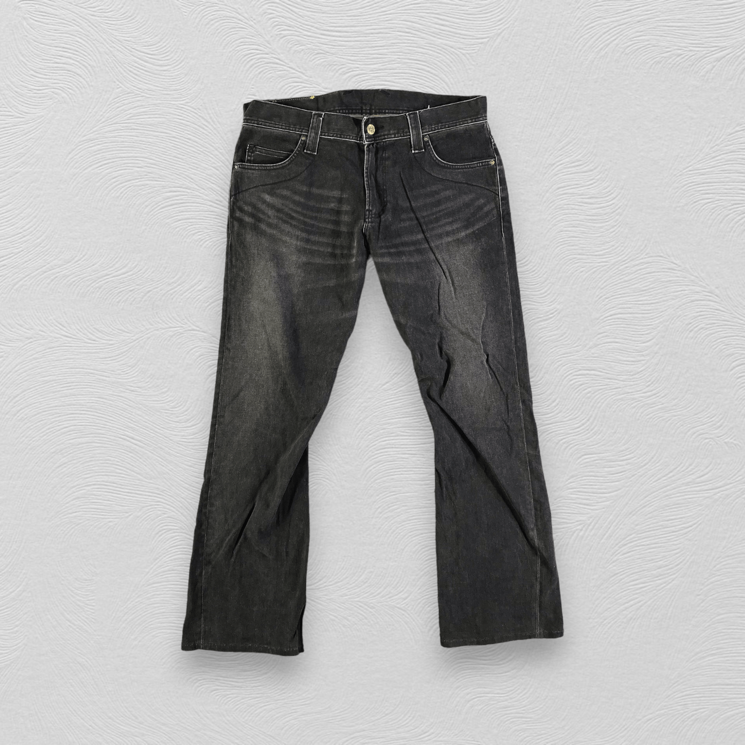 Lee Vintage Lee Flare Jeans Faded Black Denim KJ3063 Size US 34 / EU 50 - 1 Thumbnail