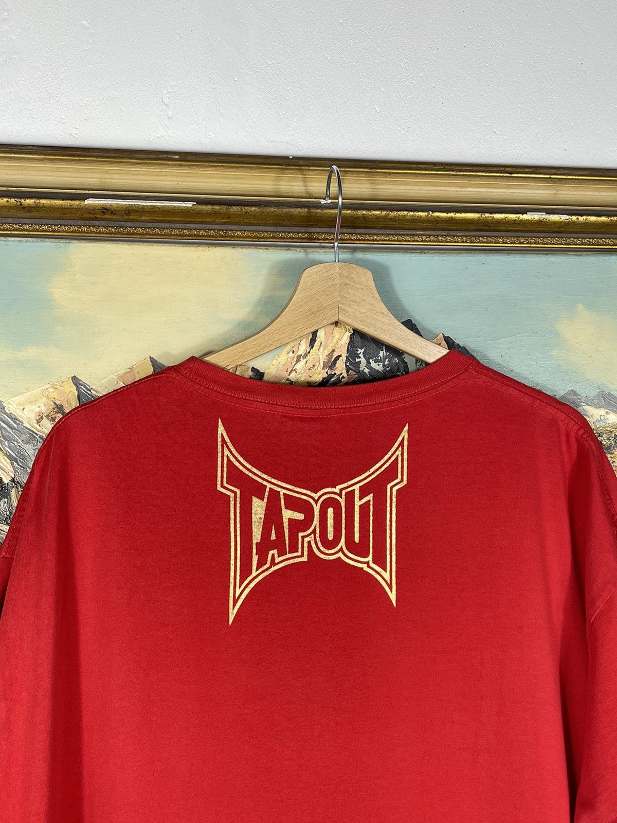 Affliction × Tapout × Vintage CRAZY VINTAGE Y2K TAPOUT AFFLICTION GRUNGE RED T-SHIRT Size US XXL / EU 58 / 5 - 9 Thumbnail