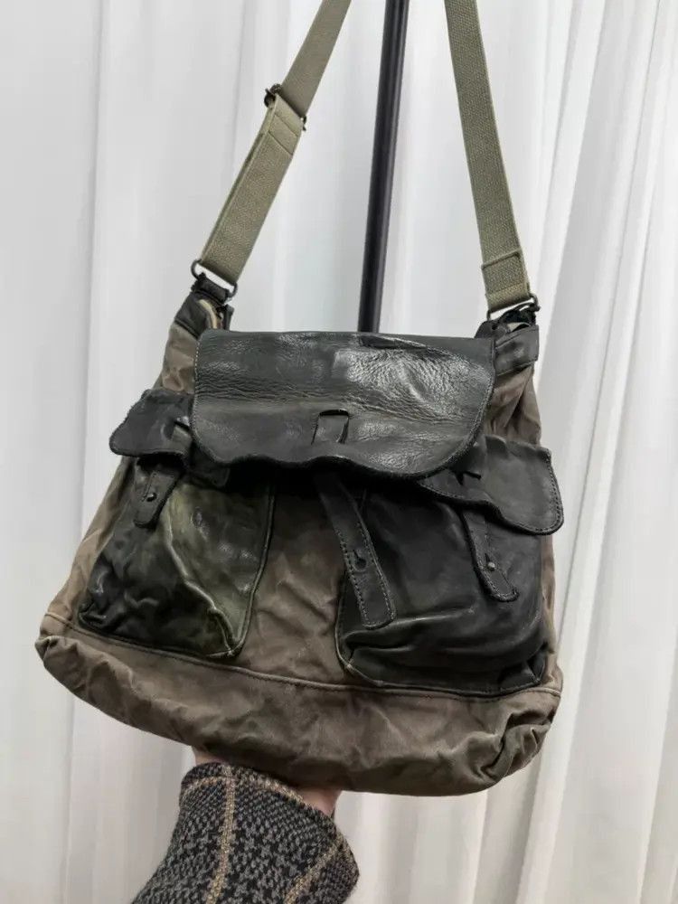 Yohji Yamamoto Vintage Yohji Yamamoto Leather Joint Shoulder Bag-2507 Size ONE SIZE - 2 Thumbnail