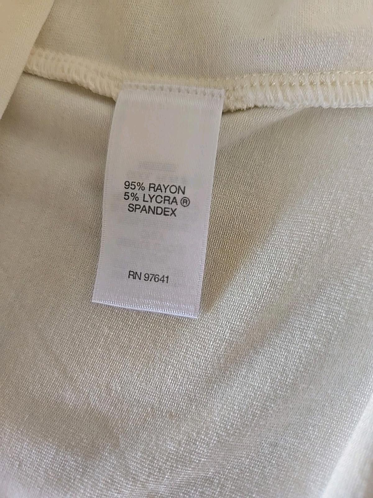Other J Jill Stretch T-Shirt Women's 4X Off White Top Short Sleeve Size 4XL / US 24-26 - 2 Thumbnail