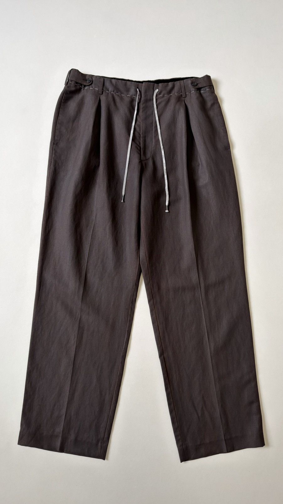 Maison Margiela S/S 23 Brown Over Dyed Wide Leg Pants Size US 36 / EU 52 - 20 Thumbnail