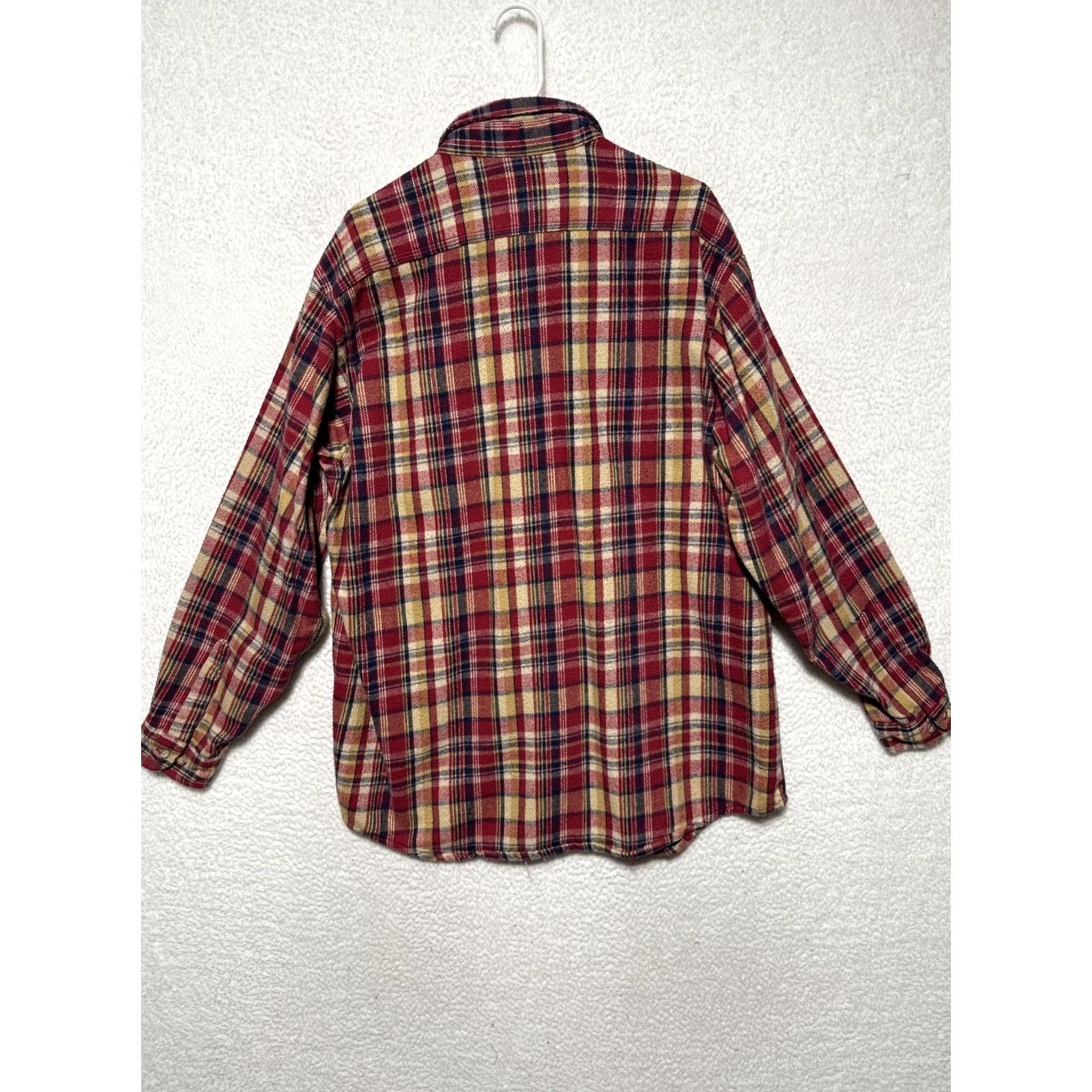 Carhartt VINTAGE Carhartt XL Tall Red Plaid Cotton Flannel Button-Down Shirt 80s Workwear Men Big & Tall Size US XL / EU 56 / 4 - 2 Thumbnail