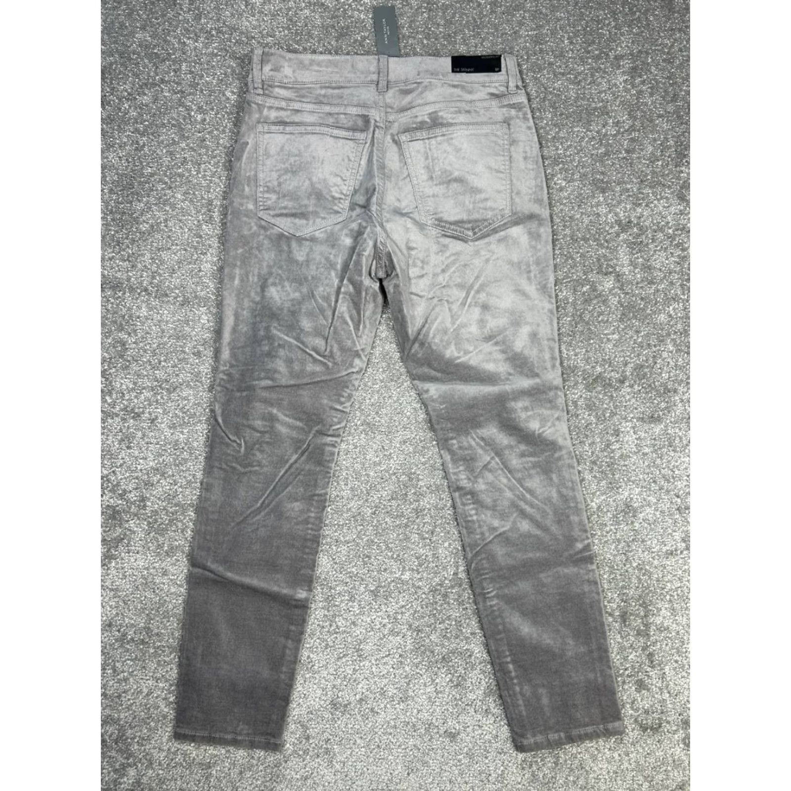 Ann Taylor Ann Taylor Modern Fit The Skinny Velvet Jeans Womens 8 Gray Mid Rise 30x26 New Size 30" / US 8 / IT 44 - 2 Thumbnail