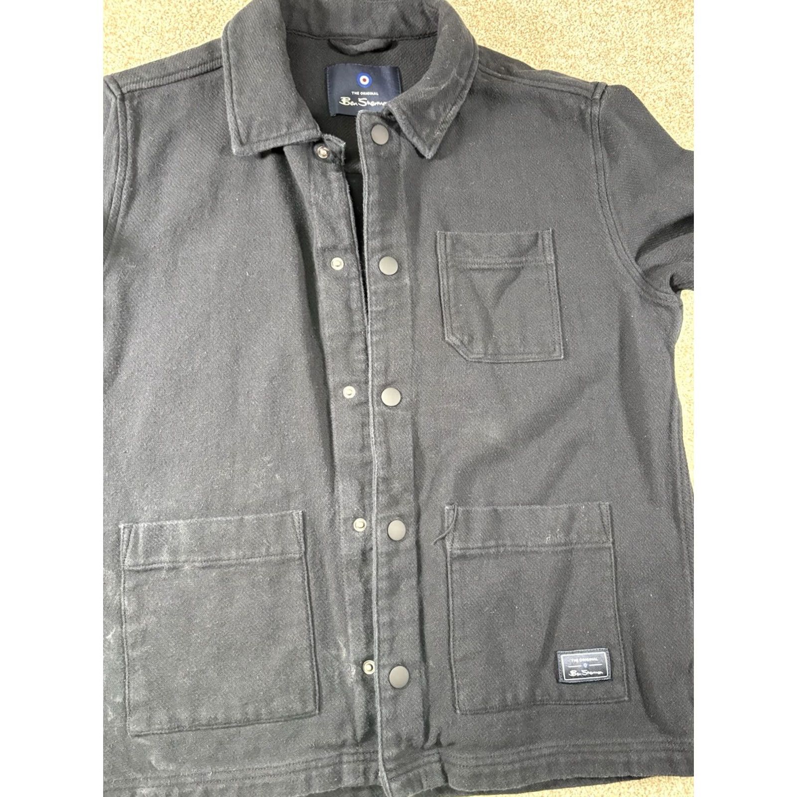 Ben Sherman VINTAGE Ben Sherman Shacket Shirt Ben Sherman Long Sleeve Black Button Up Shirt Shacket Men’s Size M Regular Fit Cotton 100% COTTON Button-Up Pocketed Size US M / EU 48-50 / 2 - 3 Thumbnail