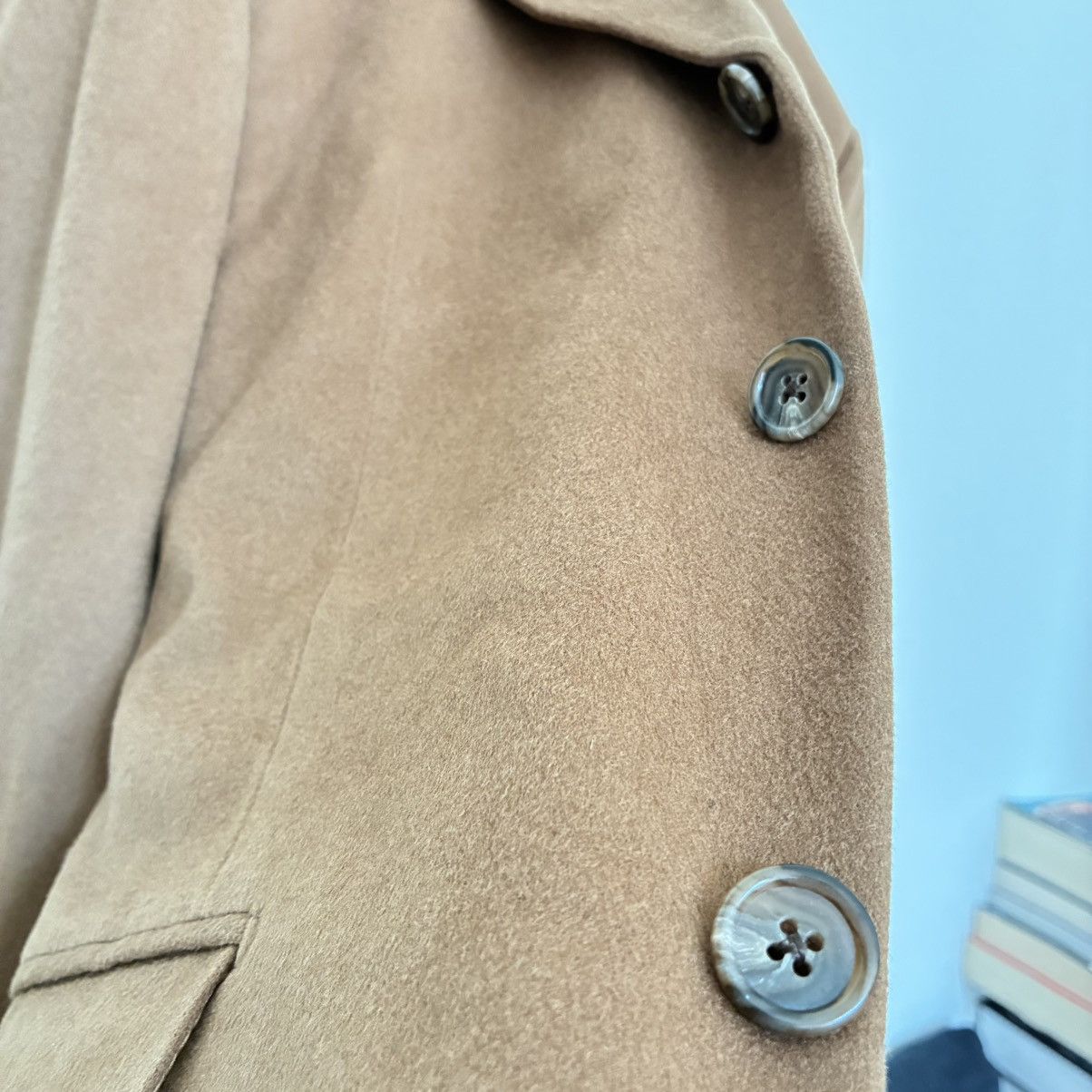 Corneliani Corneliani 100% Virgin Wool Camel Overcoat - Italy - Size 36R - 14 Thumbnail