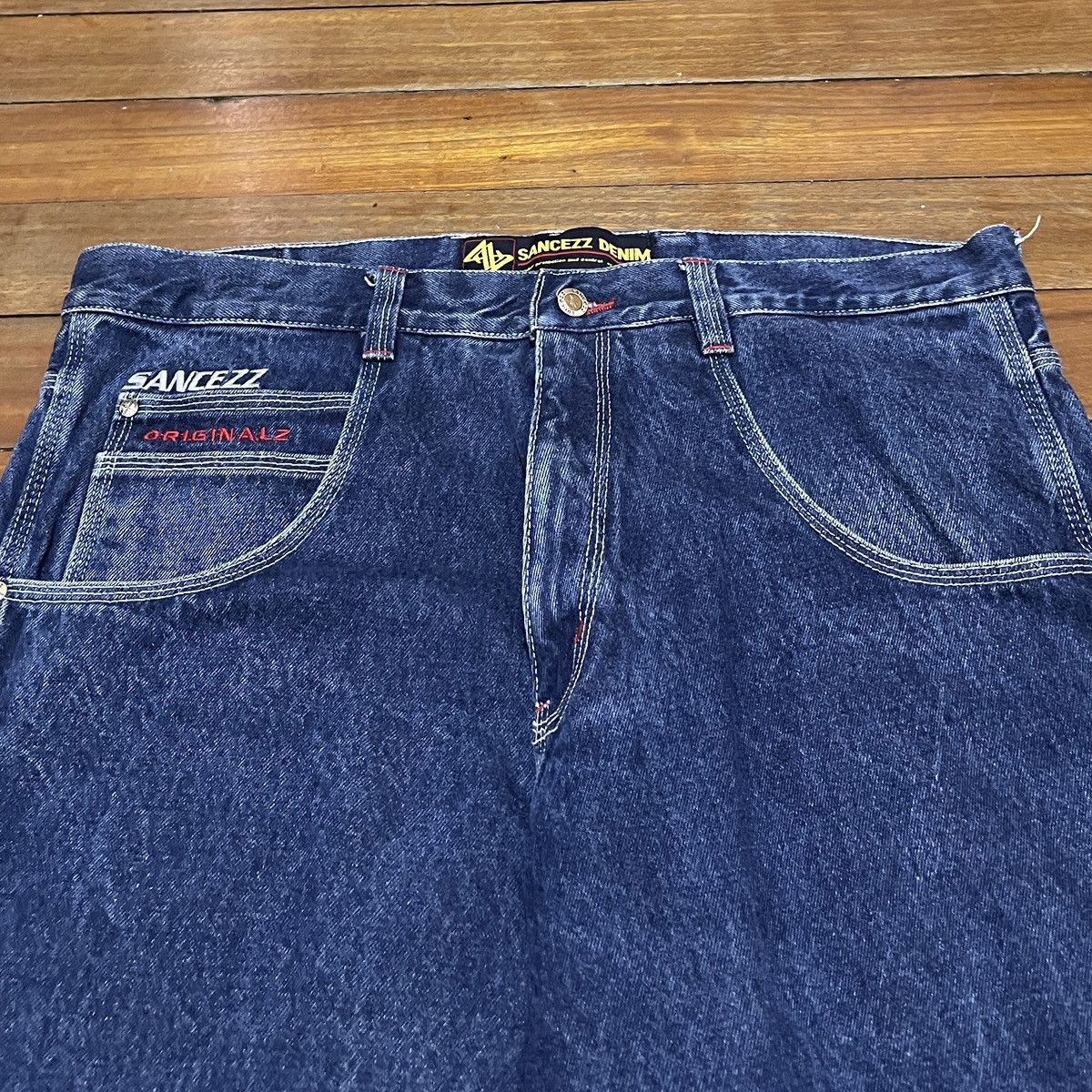 Rap Tees Very Rare Vintage Brand Sancezz Hip Hop Baggy Jeans 1990s Size US 38 / EU 54 - 3 Thumbnail