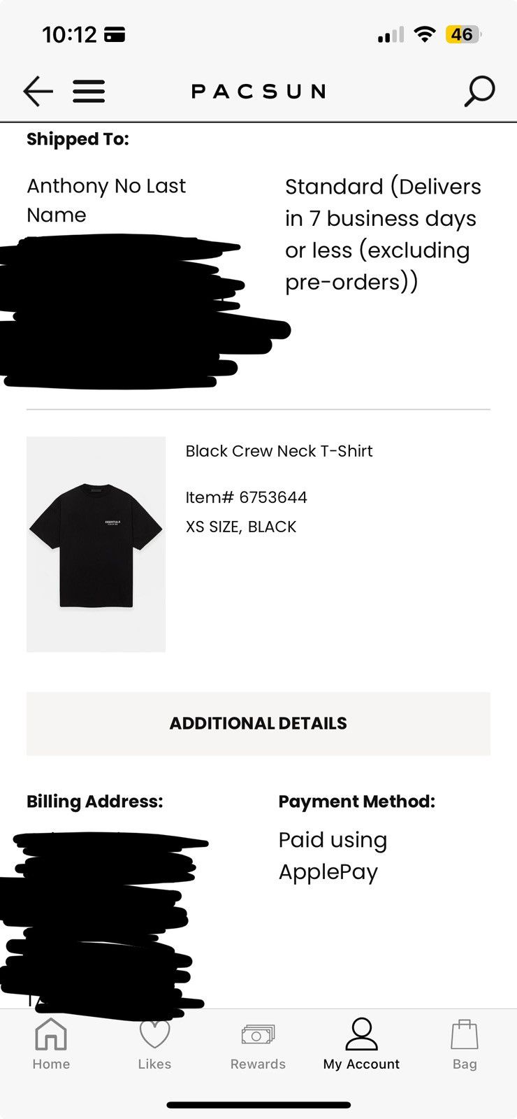 Essentials × Fear of God Fear Of God Essentials Jersey Crewneck T-Shirt ‘Black’ Size US XS / EU 42 / 0 - 8 Thumbnail